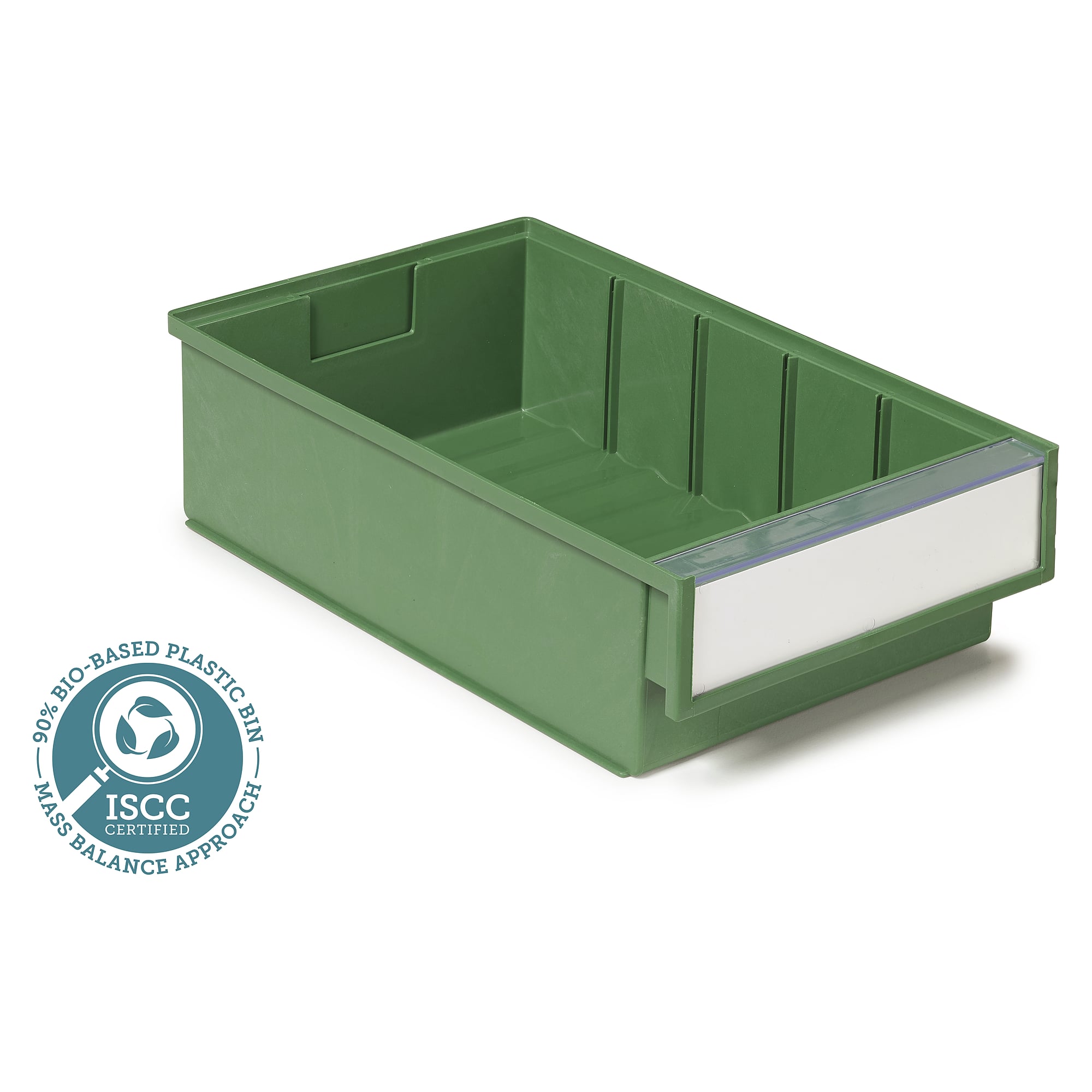 BiOX Schublade 186x300x82 mm, 3 l, waldgrün, Biokunststoff, Set mit 15 Stück - Treston 3020-7 BIOX