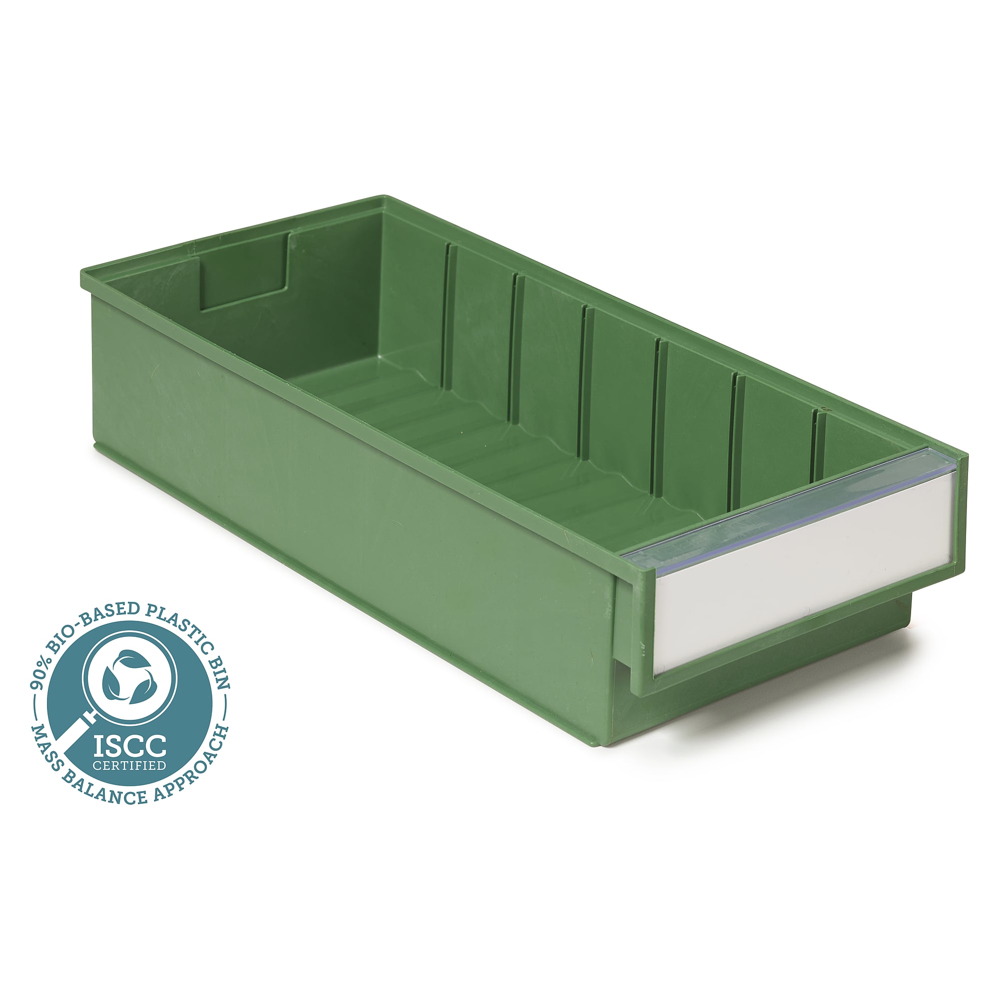 BiOX Schublade 186x400x82 mm, 4,2 l, waldgrün, Biokunststoff, Set mit 15 Stück - Treston 4020-7 BIOX
