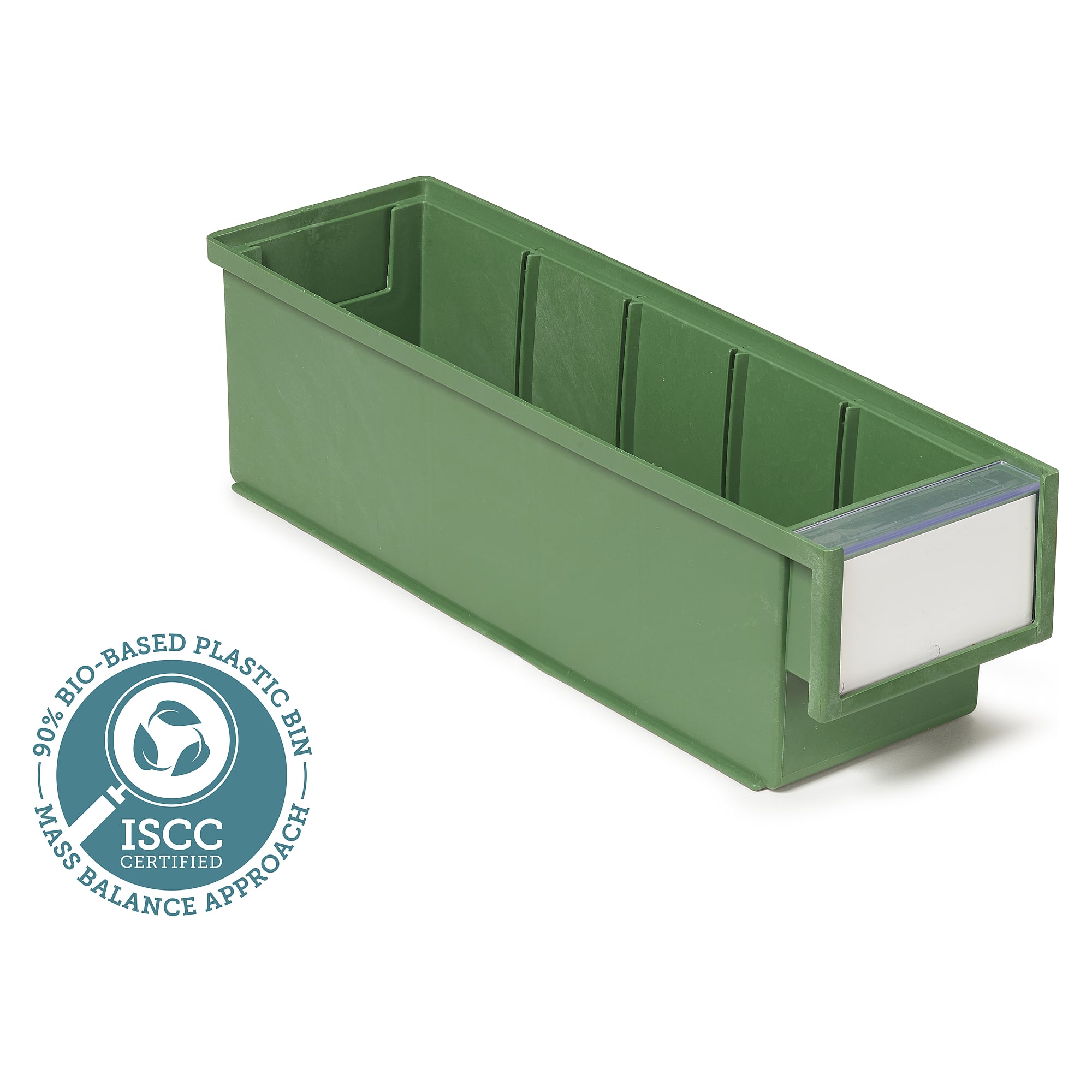 BiOX Schublade 92x300x82 mm, 1,3 l, waldgrün, Biokunststoff, Set mit 30 Stück - Treston 3010-7 BIOX