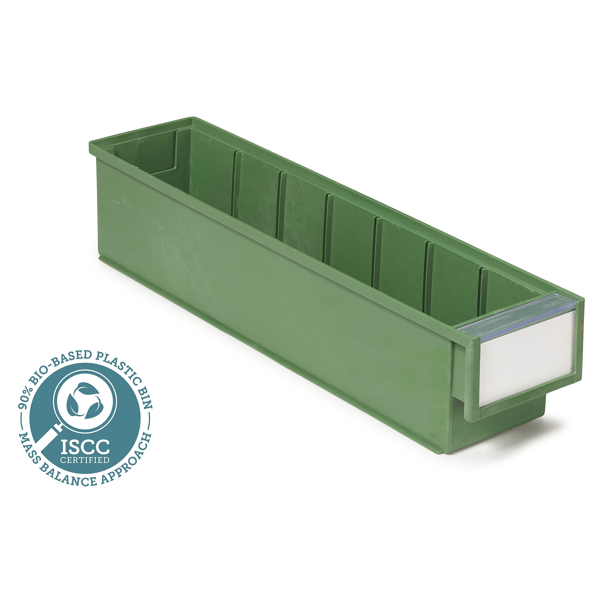 BiOX Schublade 92x400x82 mm, 1,9 l, waldgrün, Biokunststoff, Set mit 30 Stück - Treston 4010-7 BIOX