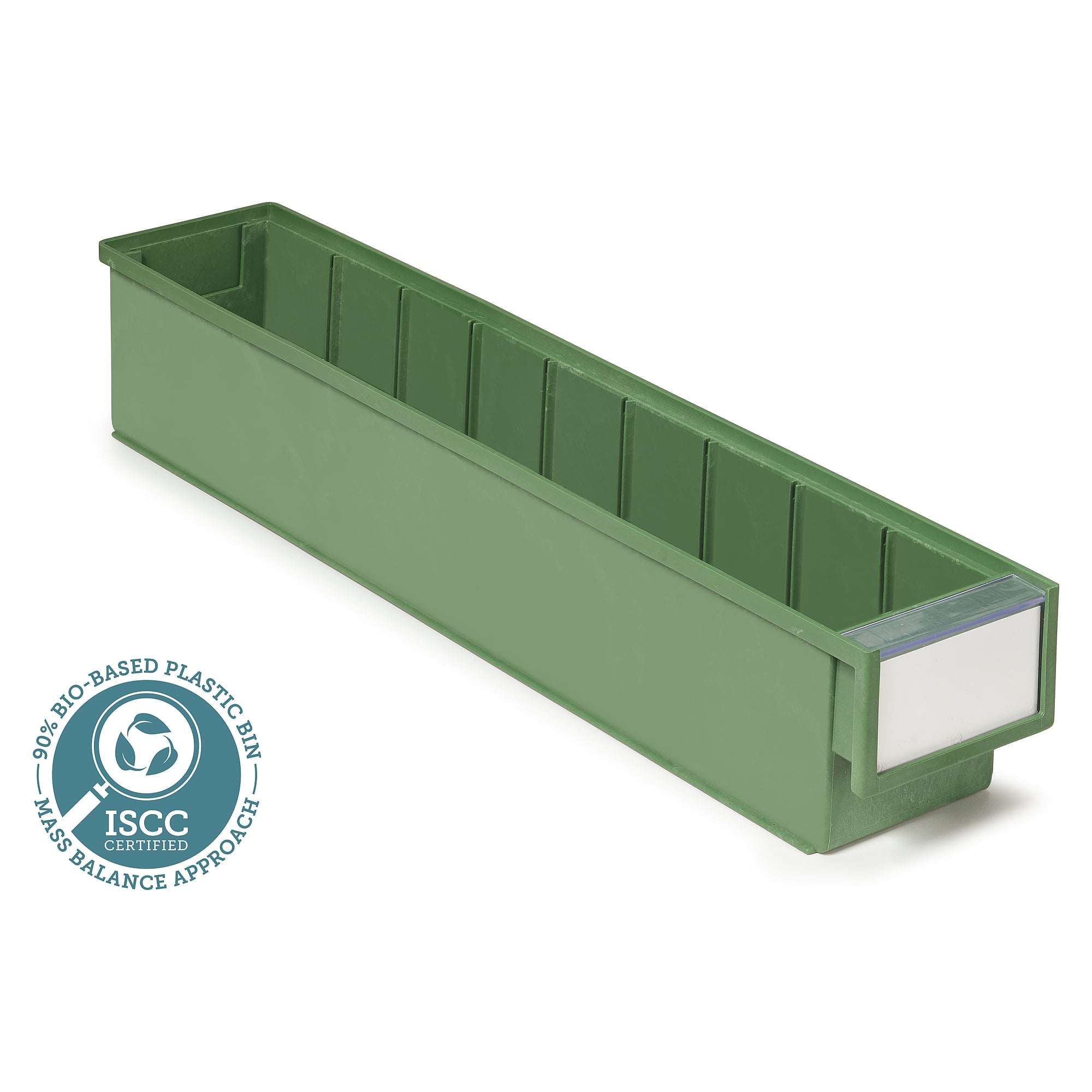 BiOX Schublade 92x500x82 mm, 2,4 l, waldgrün, Biokunststoff, Set mit 30 Stück - Treston 5010-7 BIOX