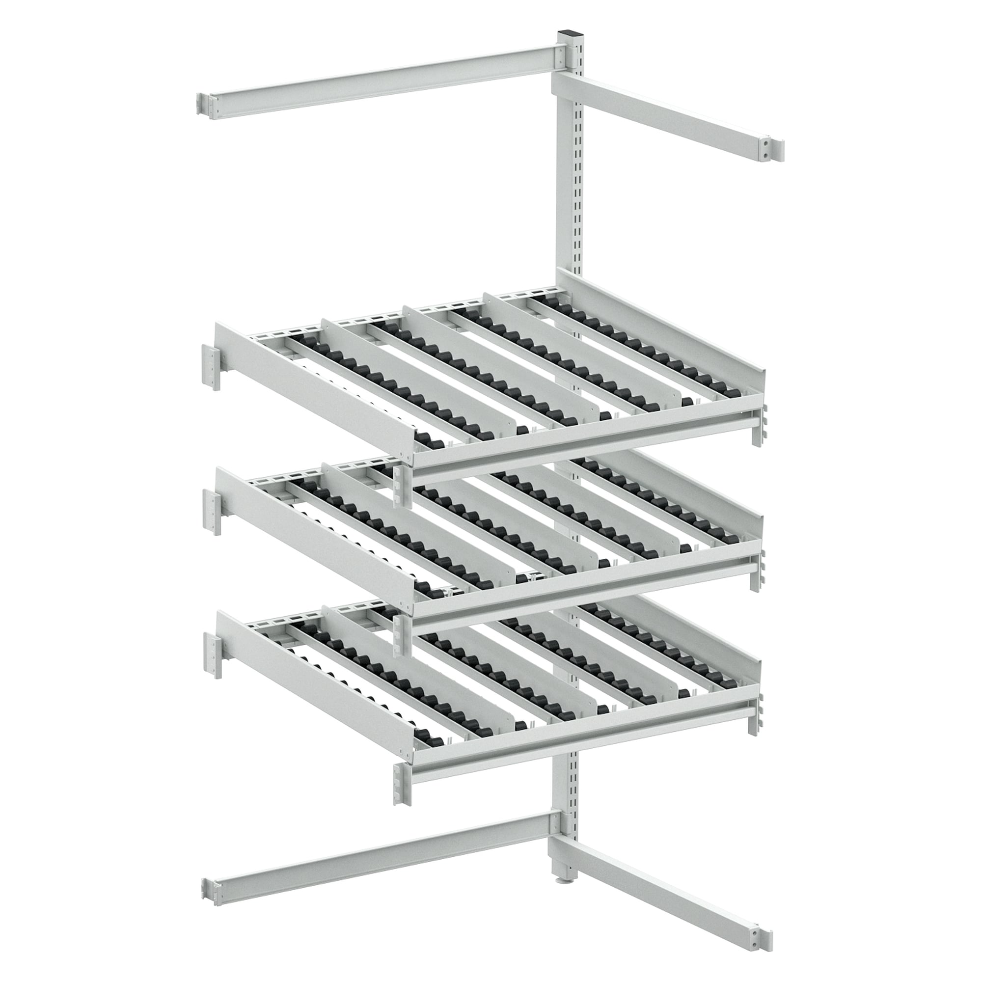 Rayonnage dynamique FiFo M900 ESD, extension latérale-arrière, 933x805x1860 mm - Treston TFR900SRE-49