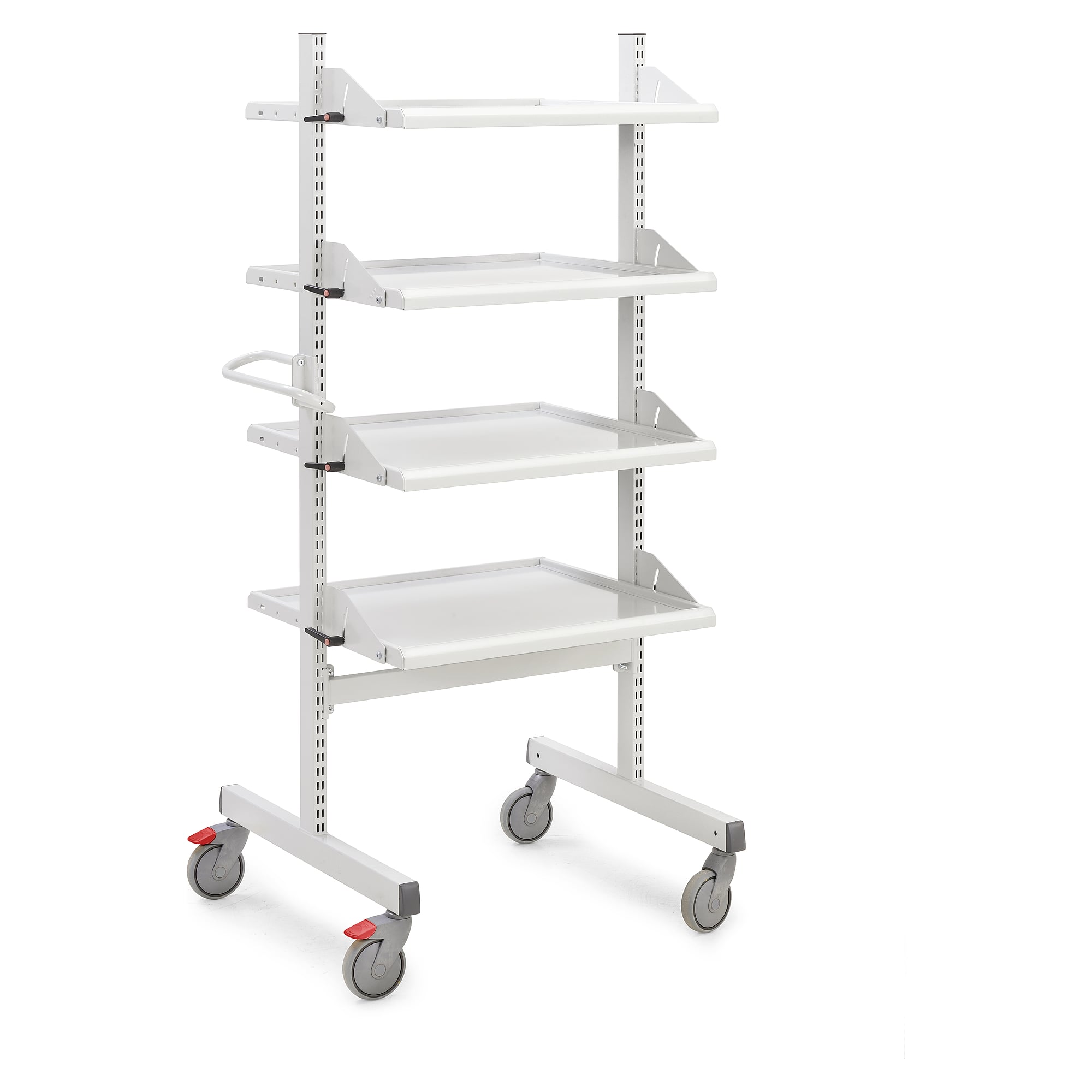Industrial multi trolley high M500, 4 adjustable steel shelves, 540x760x1790 mm - Treston TMTH5-002-41