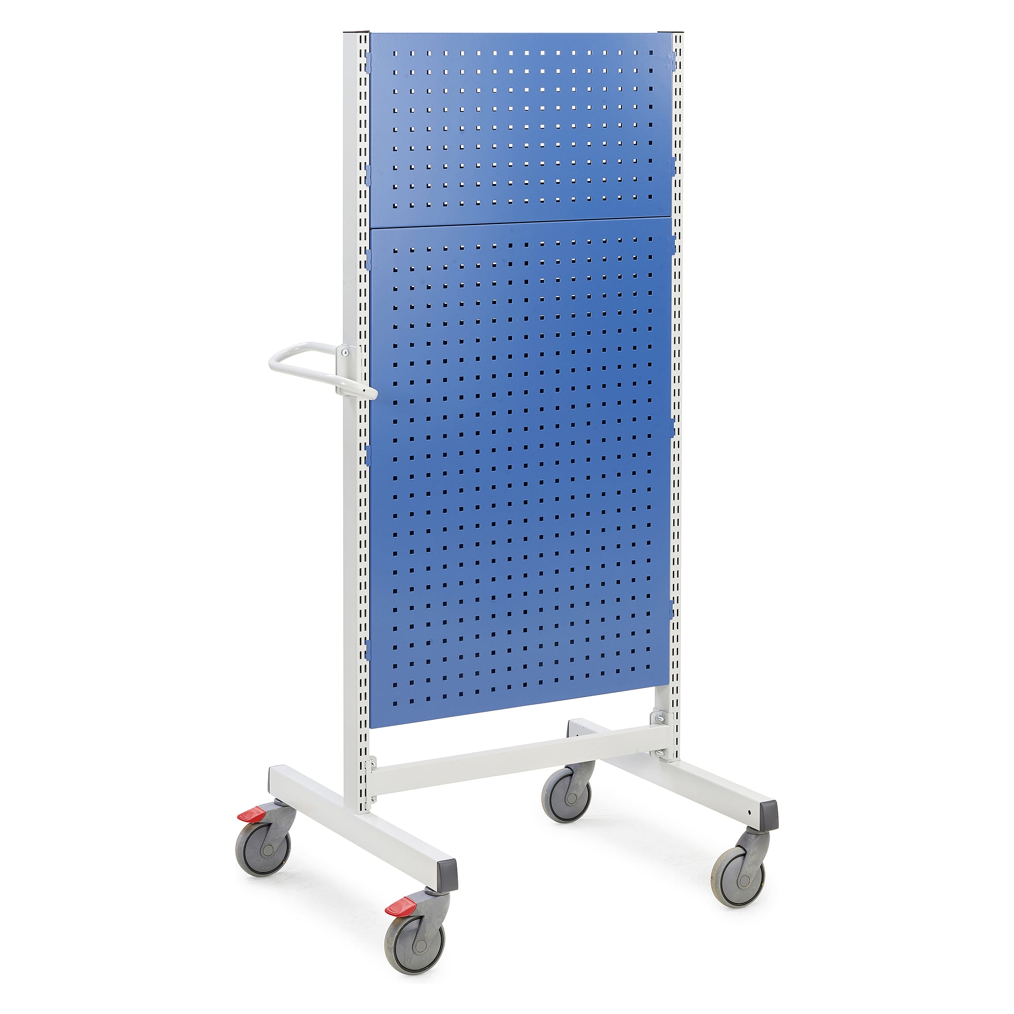 Industrial multi trolley M750 high with blue perforated panels, 790 x 760 x 1790 mm, 300 kg - Treston TMTH7-005-07