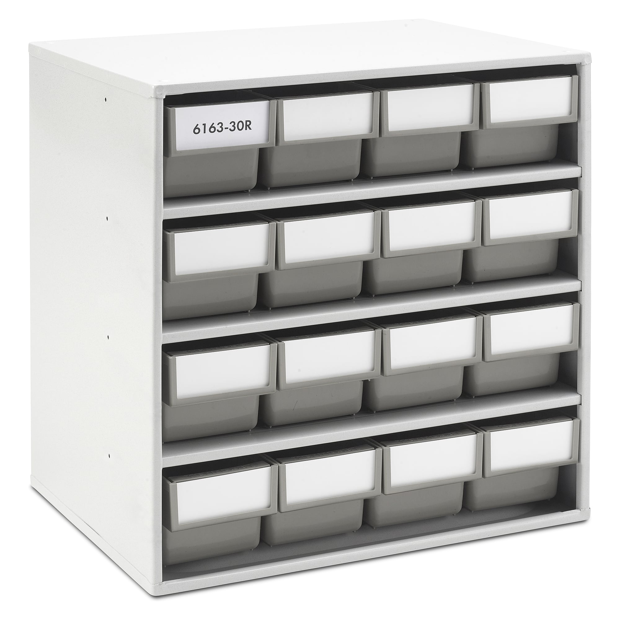 Armoire à tiroirs ReBOX 400x300x395 mm avec 16 tiroirs 6310-30R, cadre acier RAL 7035 - Treston 6163-30R