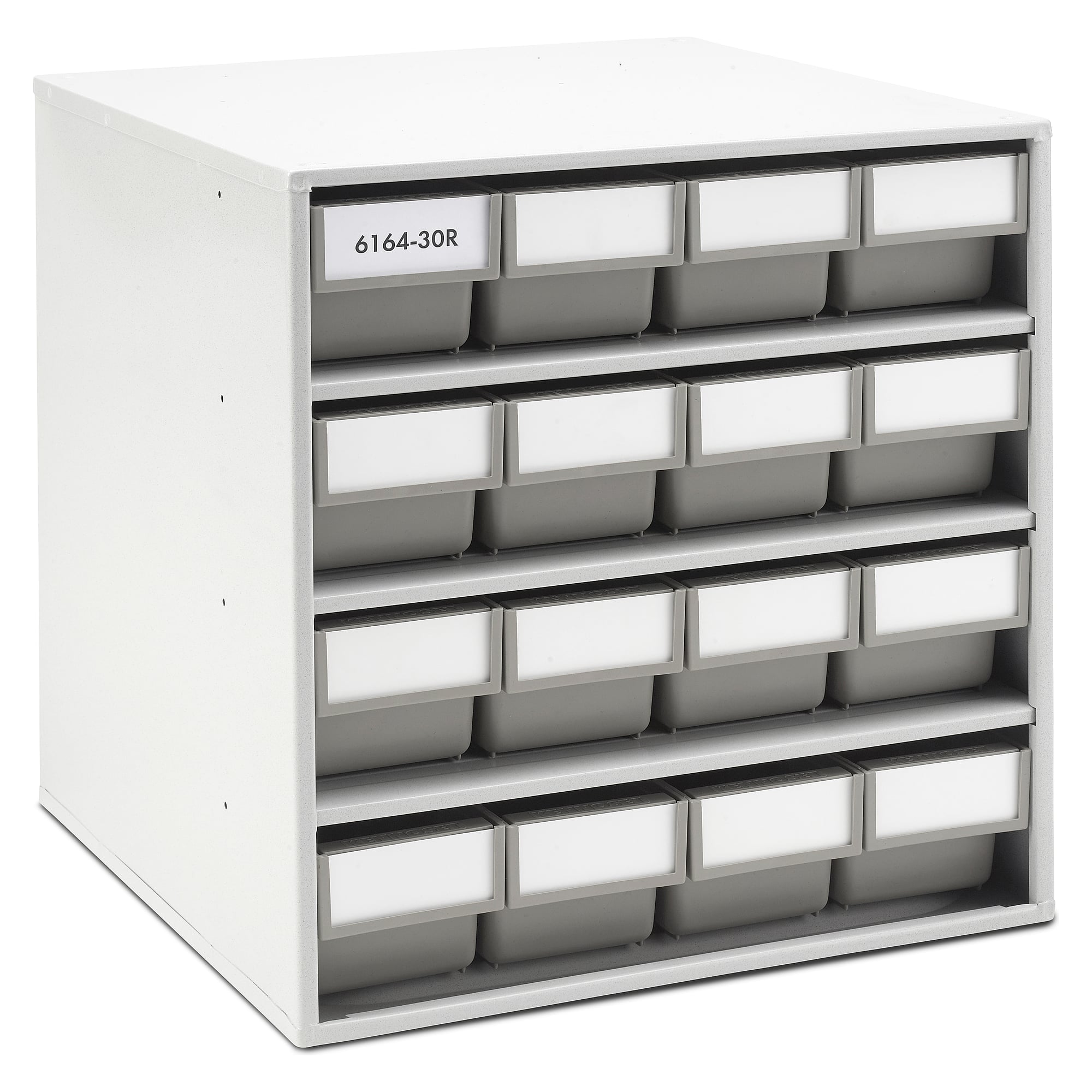Schubladenmagazin ReBOX 400x400x395 mm mit 16 Schubladen 6410-30R, Stahlrahmen RAL 7035 - Treston 6164-30R
