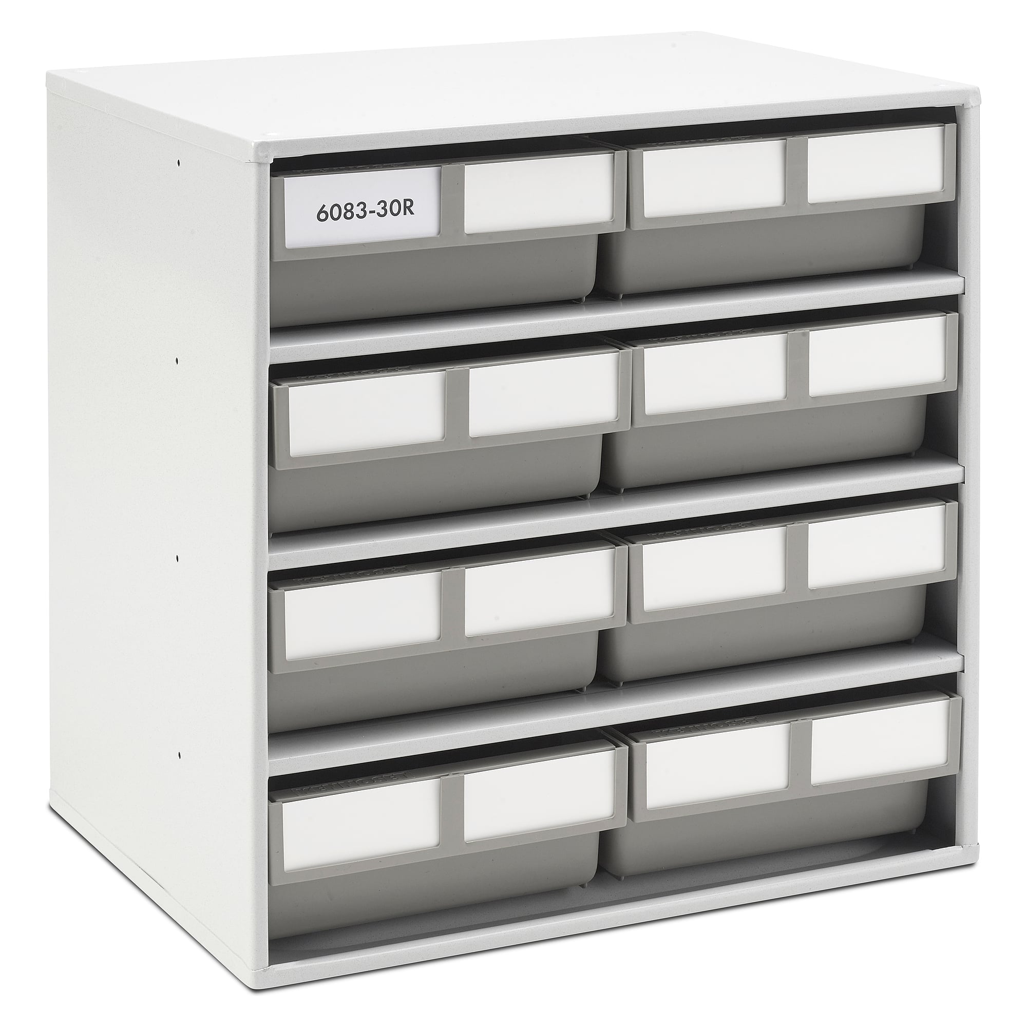Armoire à tiroirs ReBOX 400x300x395 mm avec 8 tiroirs 6320-30R, cadre acier RAL 7035 - Treston 6083-30R