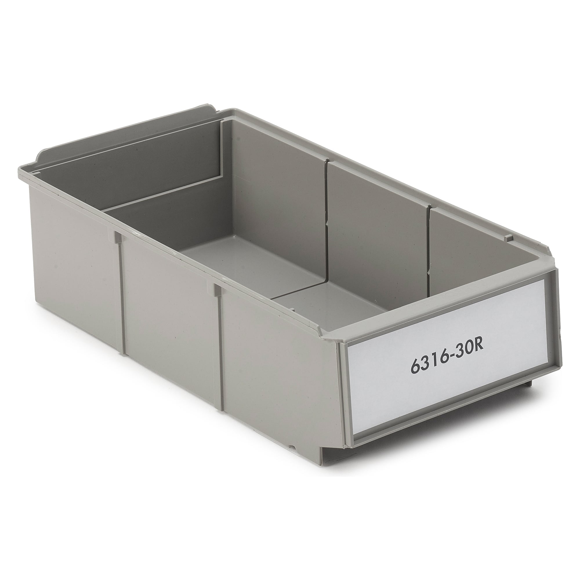 Tiroir ReBOX 160x300x85 mm gris, 2,8 l, PP recyclé, empilable - Treston 6316-30R