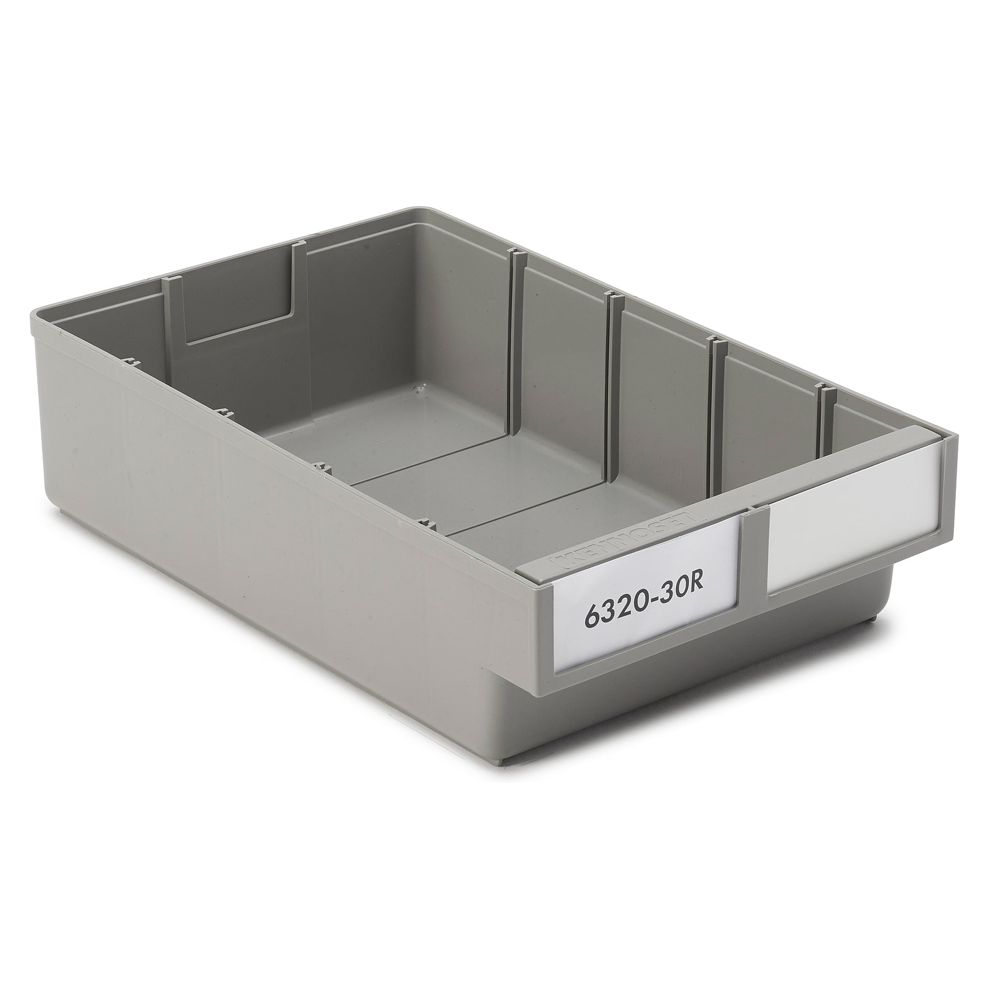 Tiroir ReBOX 186x300x80 mm gris, 3,4 l, PP recyclé - Treston 6320-30R