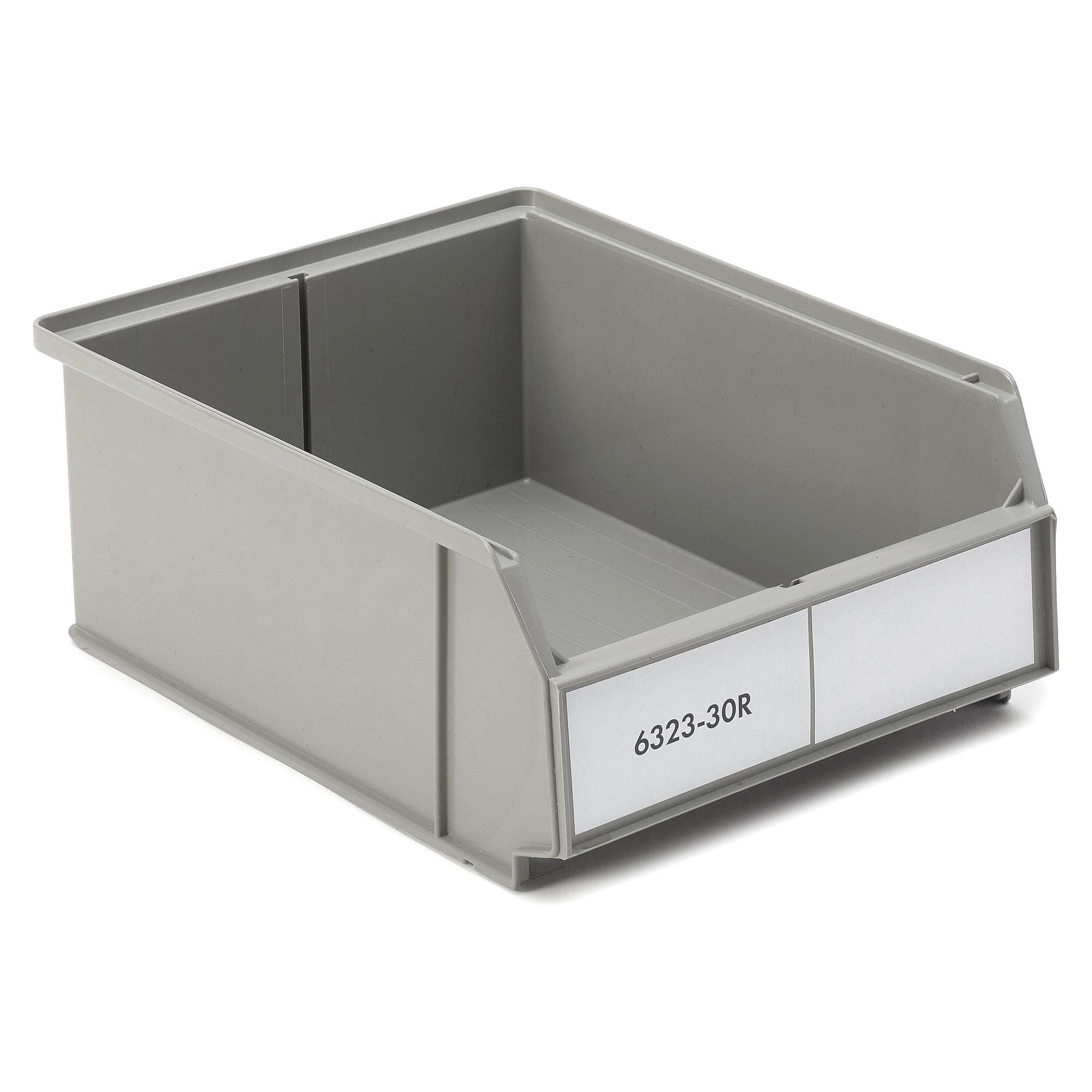 ReBOX-Sichtlagerkasten 230x300x120 mm grau, 5,1 l, längs teilbar, recyceltes PP - Treston 6323-30R