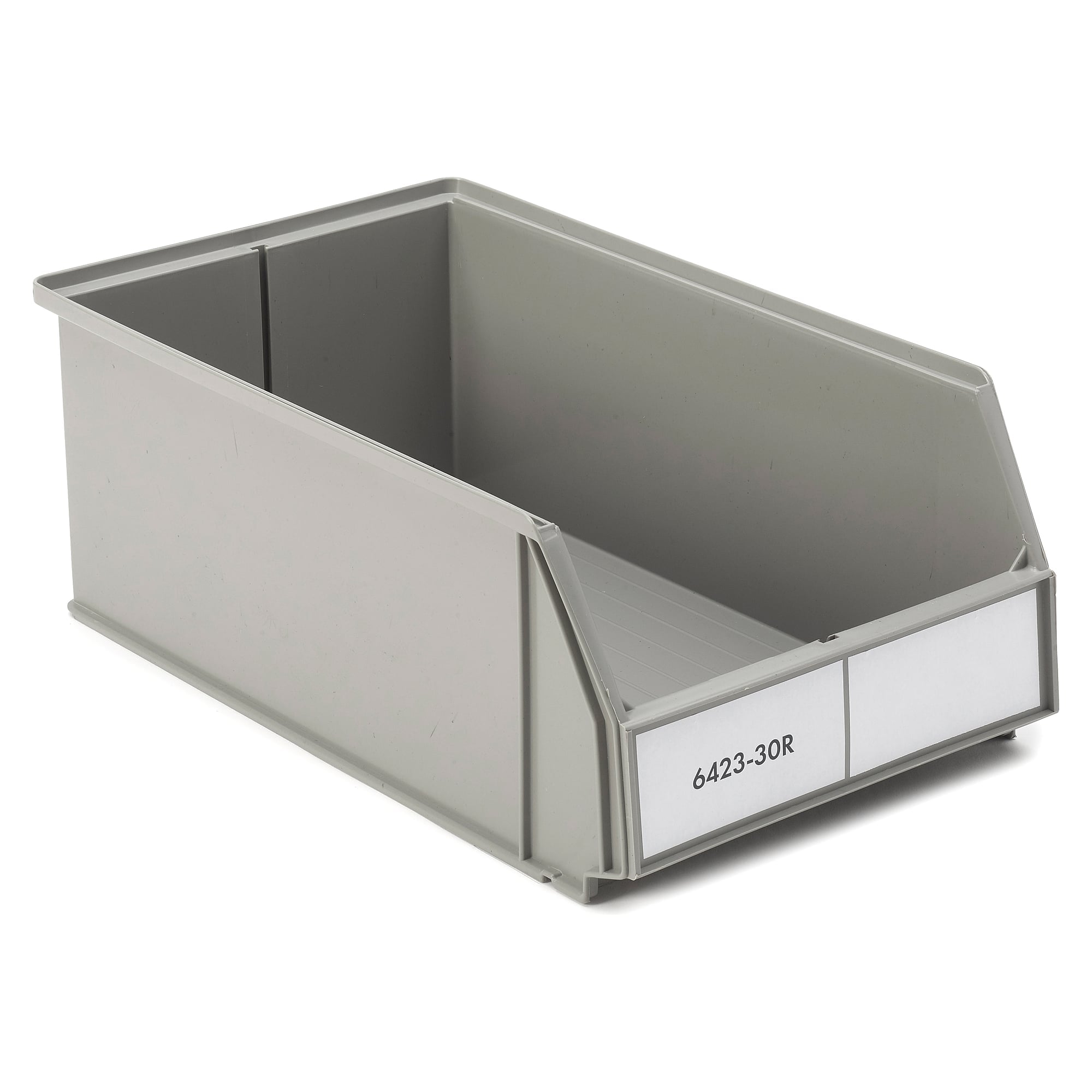 ReBOX stacking bin 230x400x150 mm grey, 9.3 l, lengthwise divisible, recycled PP - Treston 6423-30R