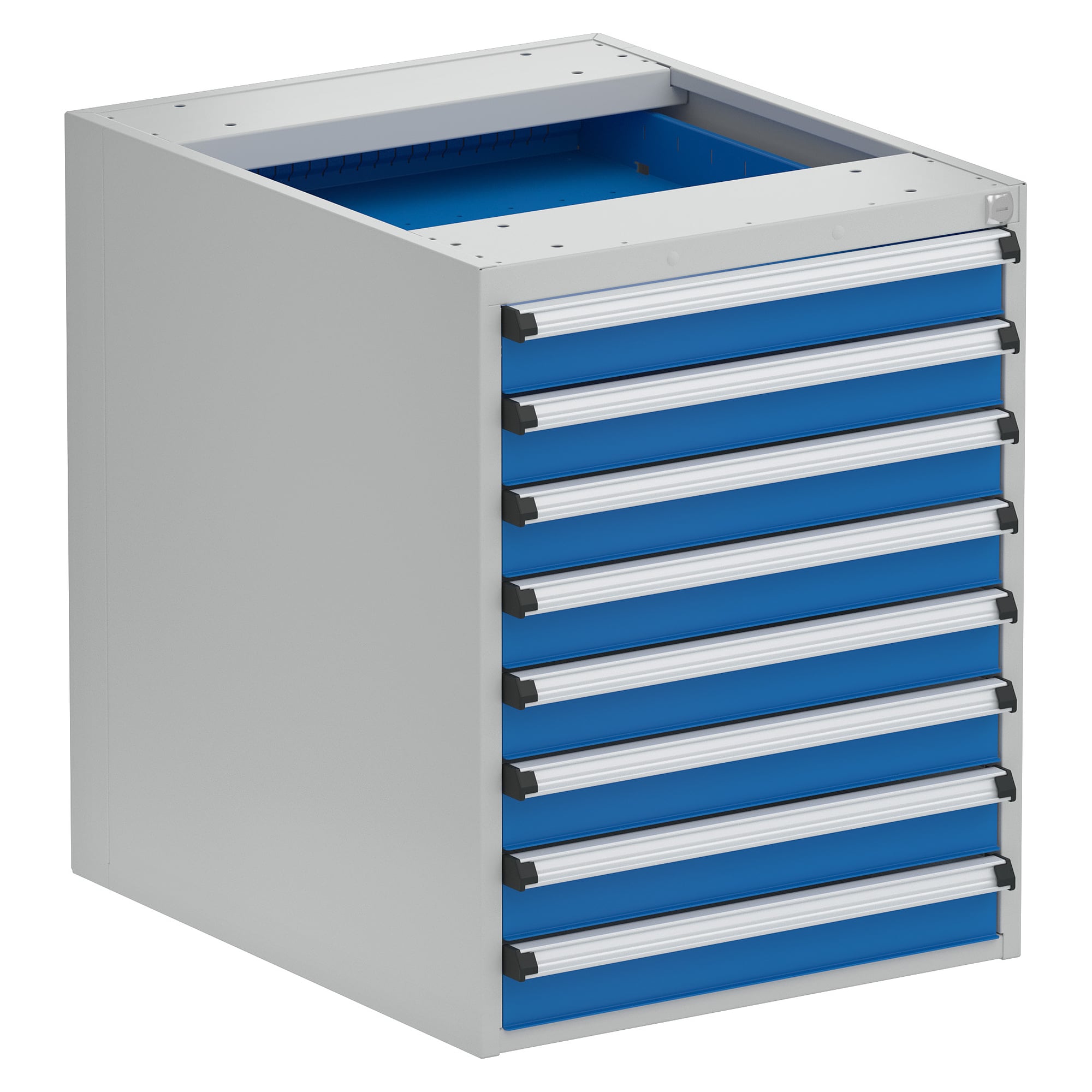 Under-bench drawer unit 53/66-7, 8 drawers 75 mm, 530 x 640 mm - Treston 5366107-07