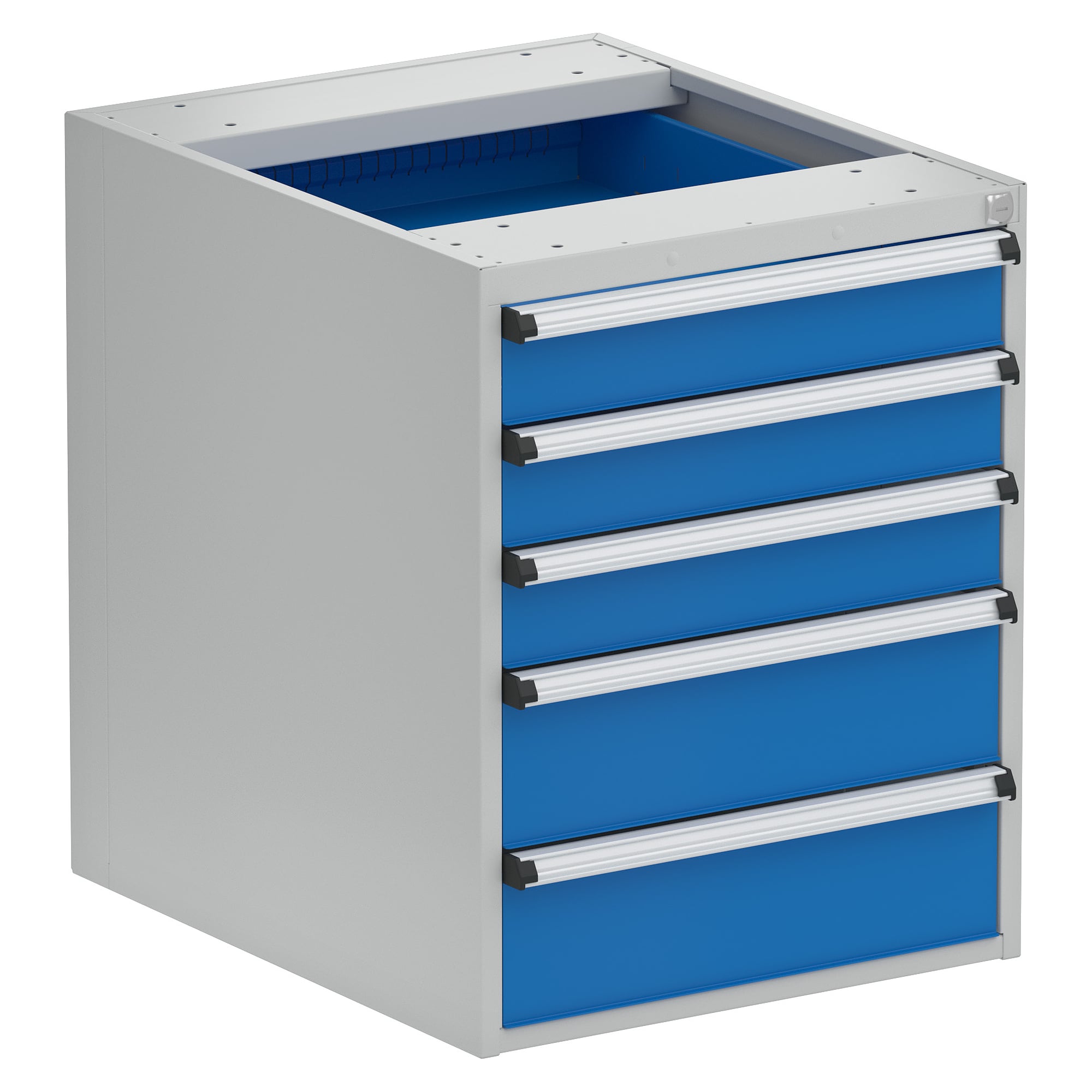 Bloc tiroirs suspendu 53/66-9, 5 tiroirs (3x100 / 2x150 mm) - Treston 5366109-07