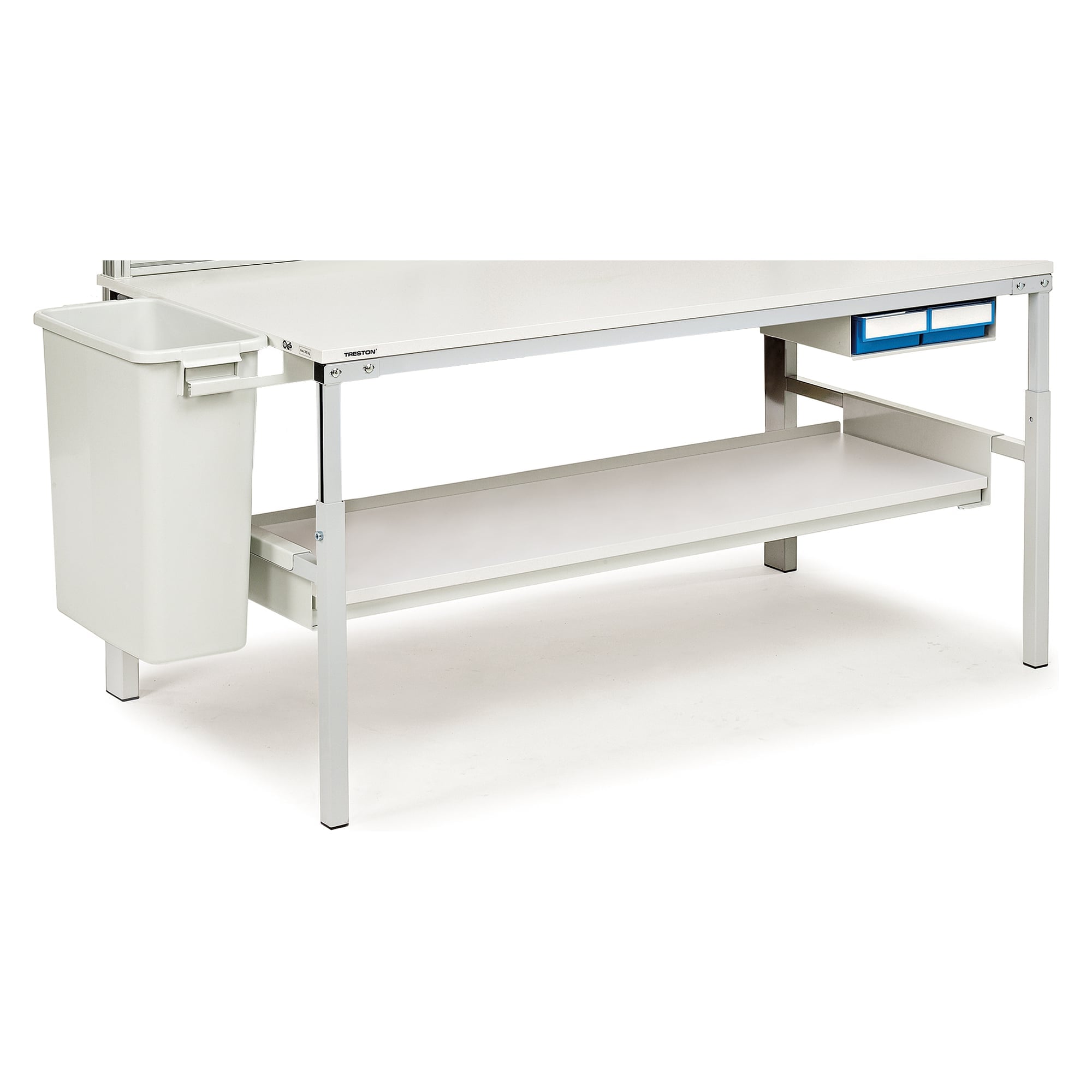 Lower steel shelf for TP/TPH workbenches, 1380x500 mm, 50 kg capacity - Treston AT 150TPH