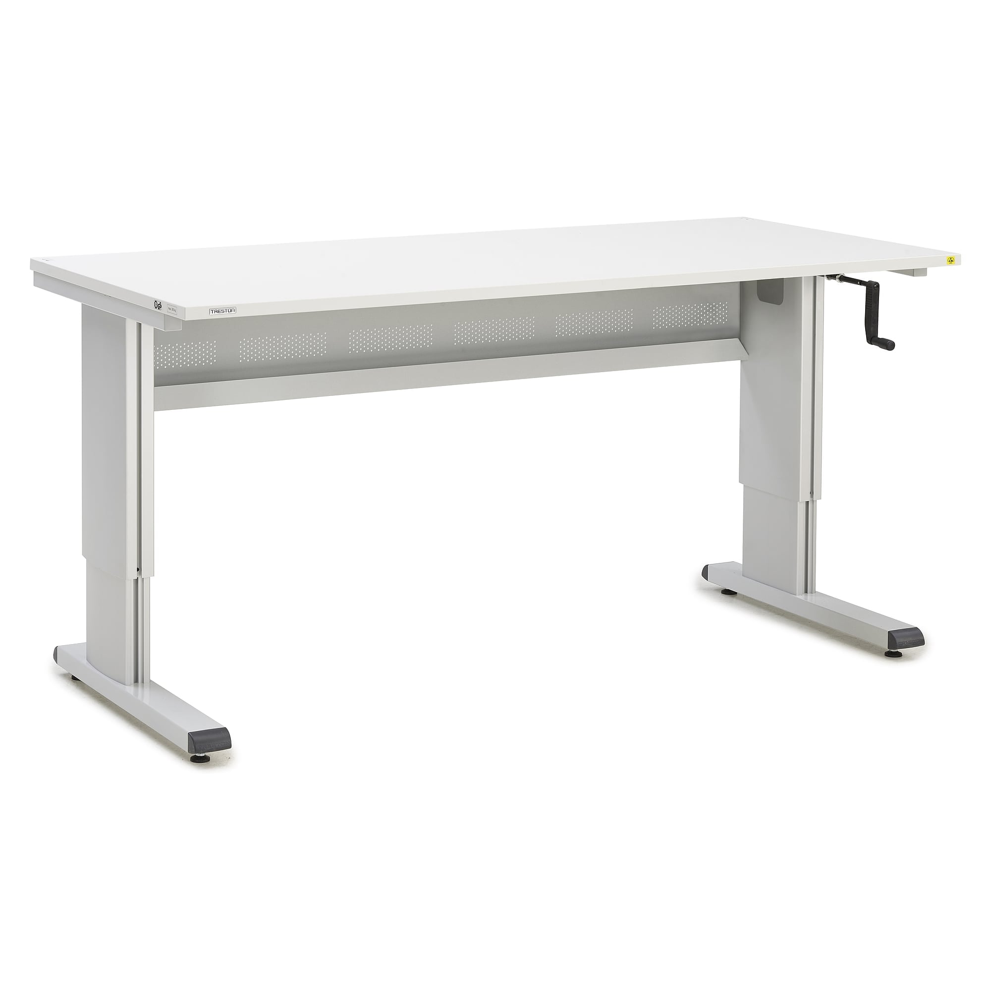 WB workbench ESD with cable tray, 1800x800 mm, crank-adjustable - Treston WB818 C ESD