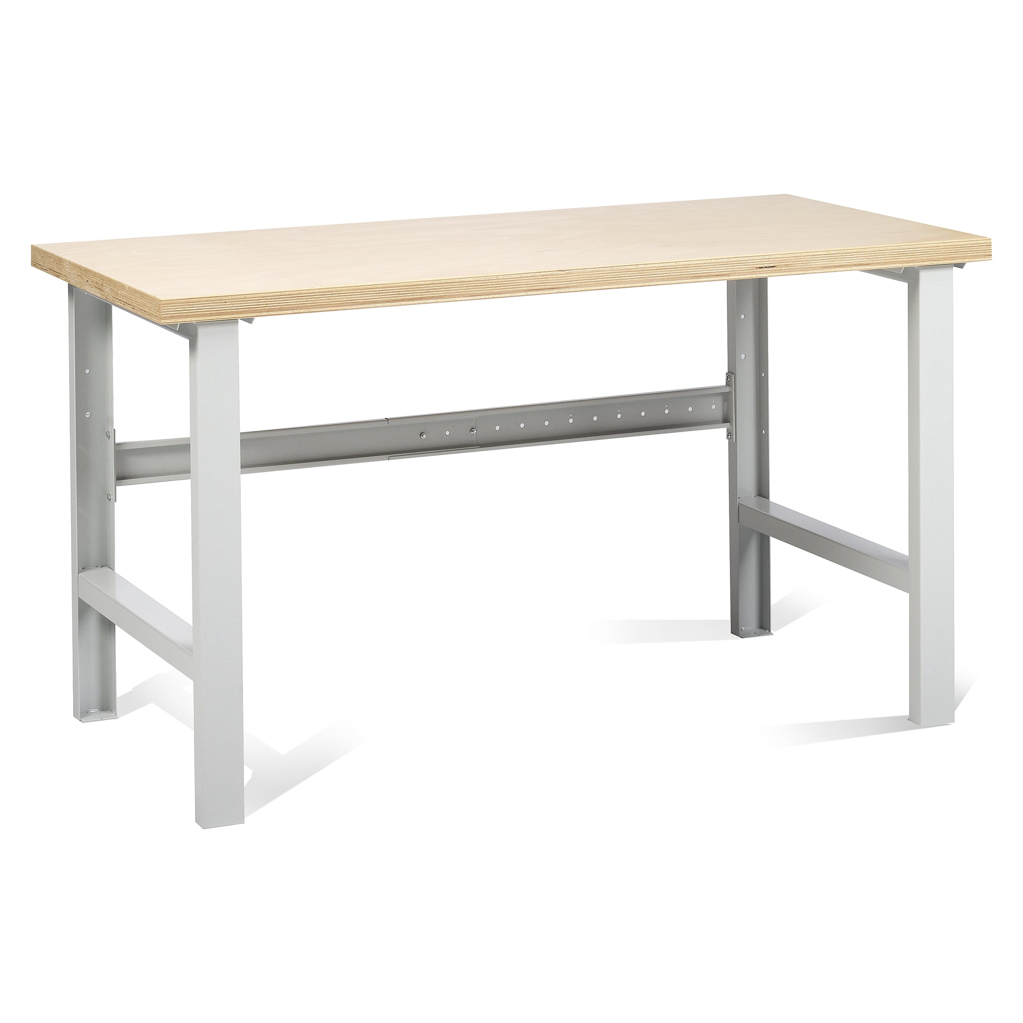 Workshop-Arbeitstisch 1500x750 mm mit Multiplexplatte, feste Höhe - Treston C13041400