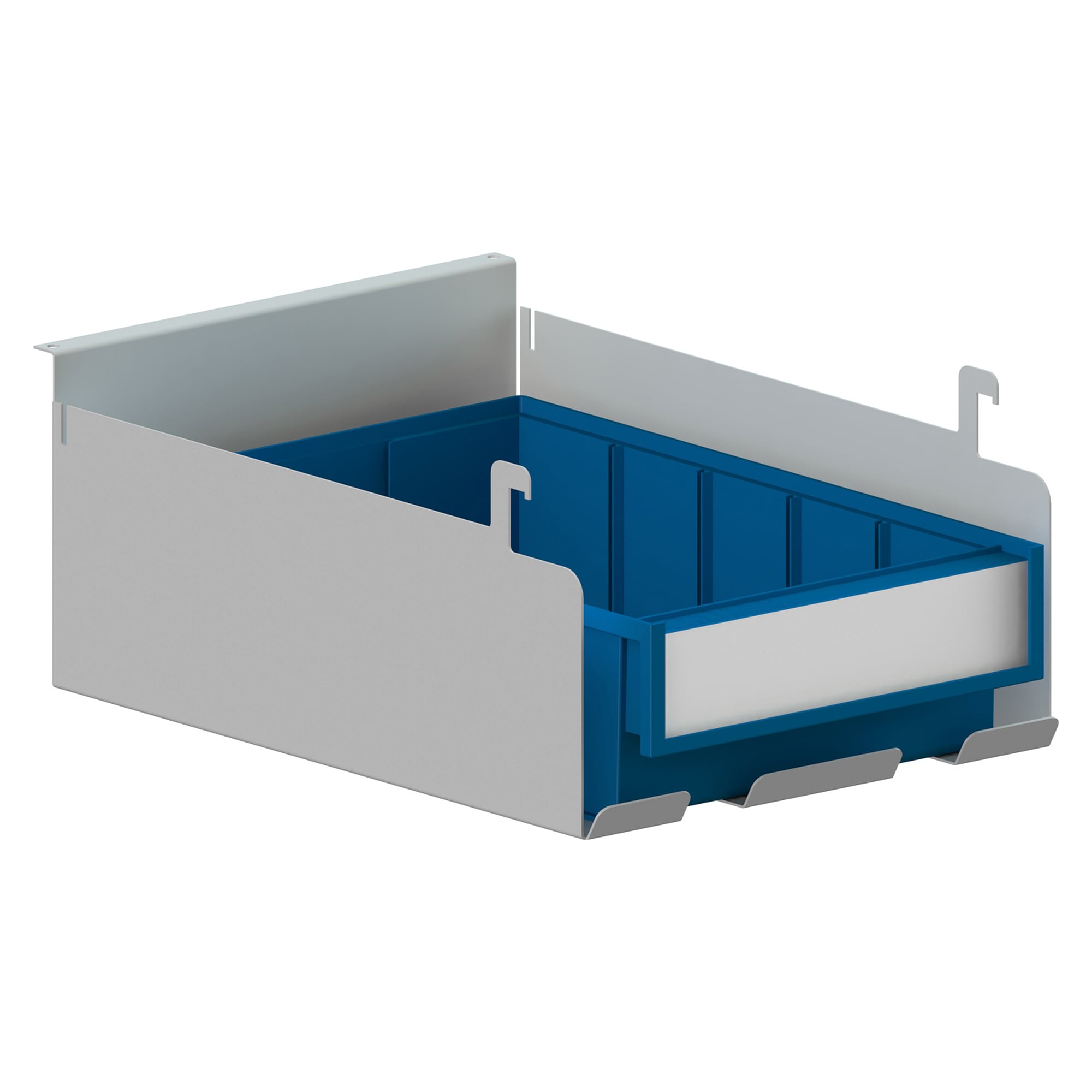 Boîte accessoire pour petites pièces avec bac 3020 bleu et fentes scanner - Treston ABTTS3-41