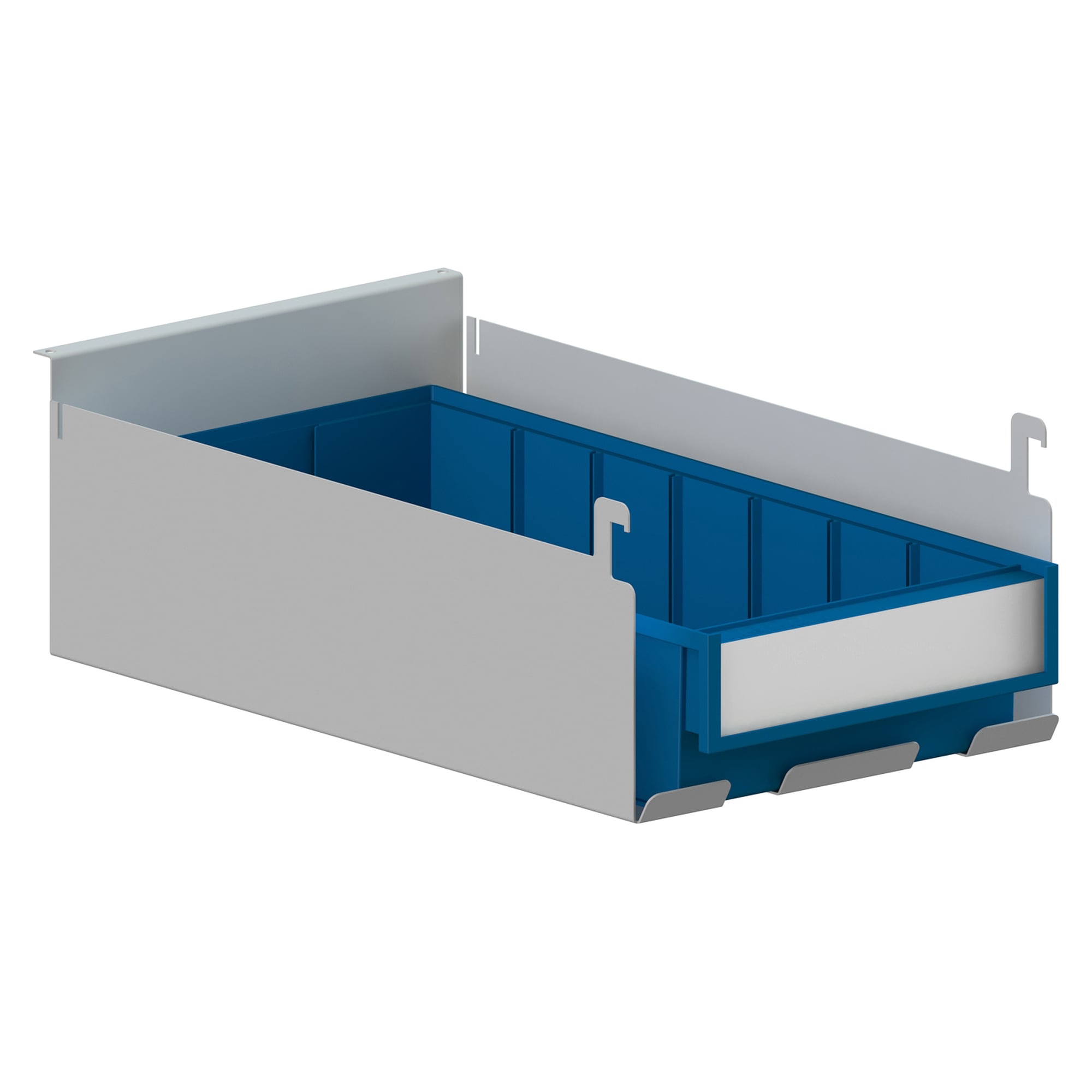 Boîte accessoire pour petites pièces avec bac 4020 bleu et fentes scanner - Treston ABTTS4-41