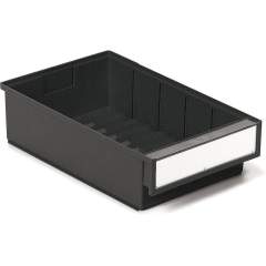 Treston 3020-4ESD. Shelf bin 186x300x82 Black ESD