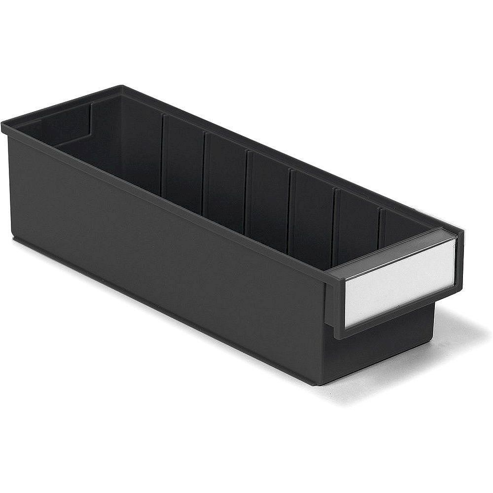 Treston 4015-4ESD. Shelf bin 132x400x100 Black ESD