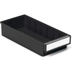 Treston 4020-4ESD. Shelf bin 186x400x82 Black ESD