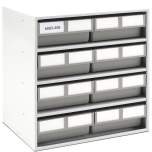 Treston 6083-30R. Kennoset storage bin cabinet 400x300x395 grey
