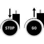 Treston CSTOP-ESD. Set weicher Stop&Go-Rollen, für harte Böden (5 Stück), ESD
