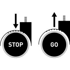 Treston CSTOP-ESD. Soft ESD Stop&Go castor set for hard floors