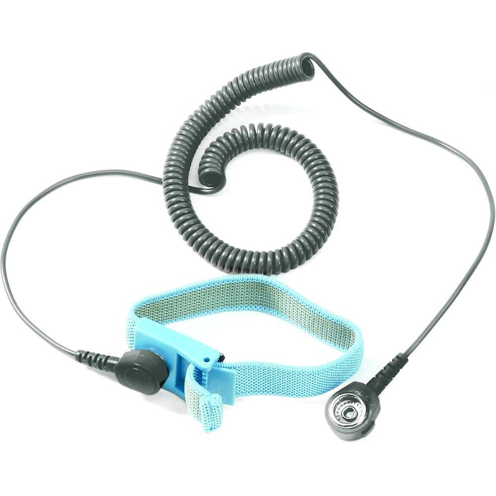 Treston R2216. ESD-Textil-Armband, verstellbar, inkl. Spiralkabel (2 m), 1 Megaohm