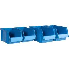 Treston SBS4. Set mit 4 Sichtlagerkasten blau bestehend aus: 2x1930-6 und 2x1525-6