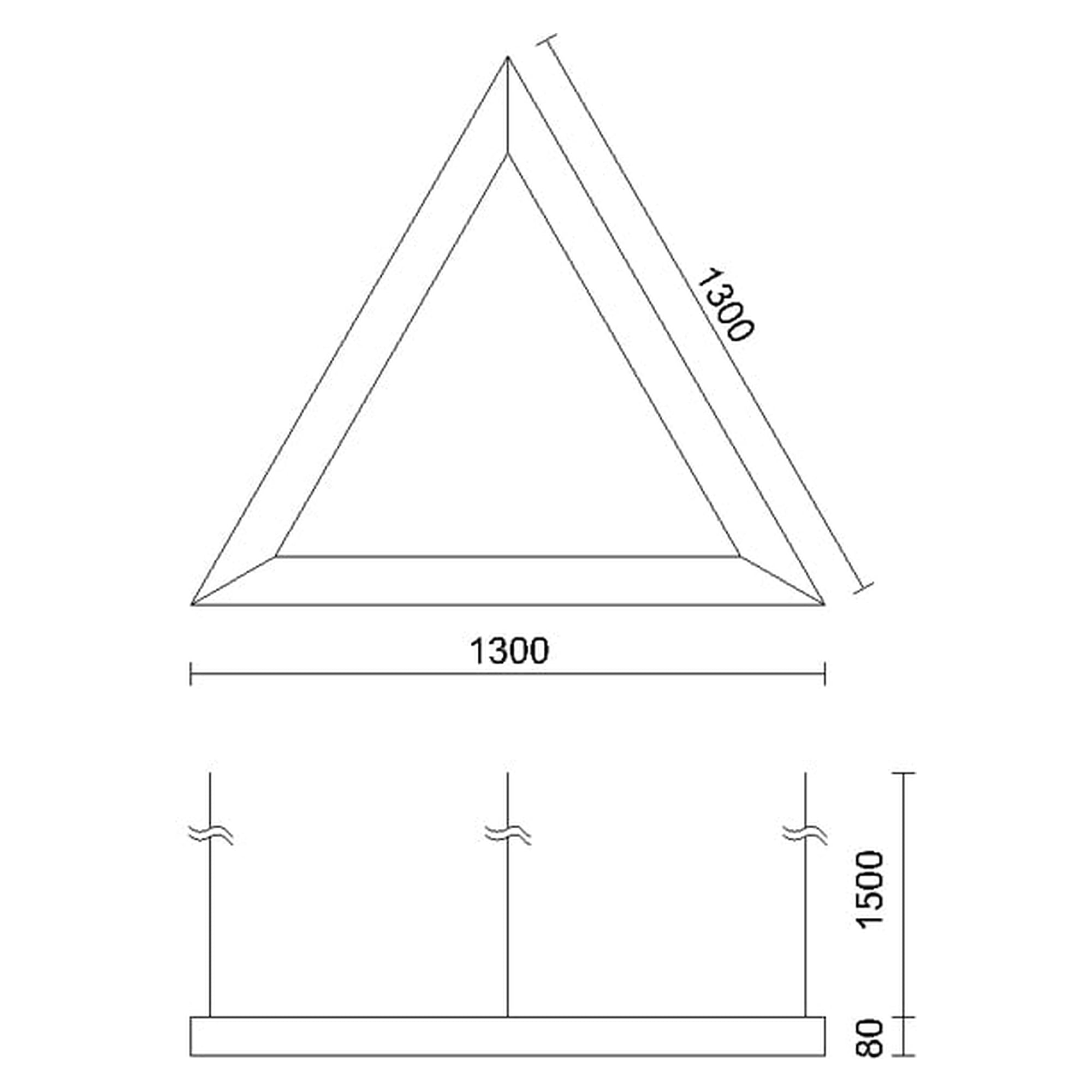 Glamox TRIANGLE-P1300 Dekorationsleuchte, 7000 lm, 3000 K, DALI-dimmbar