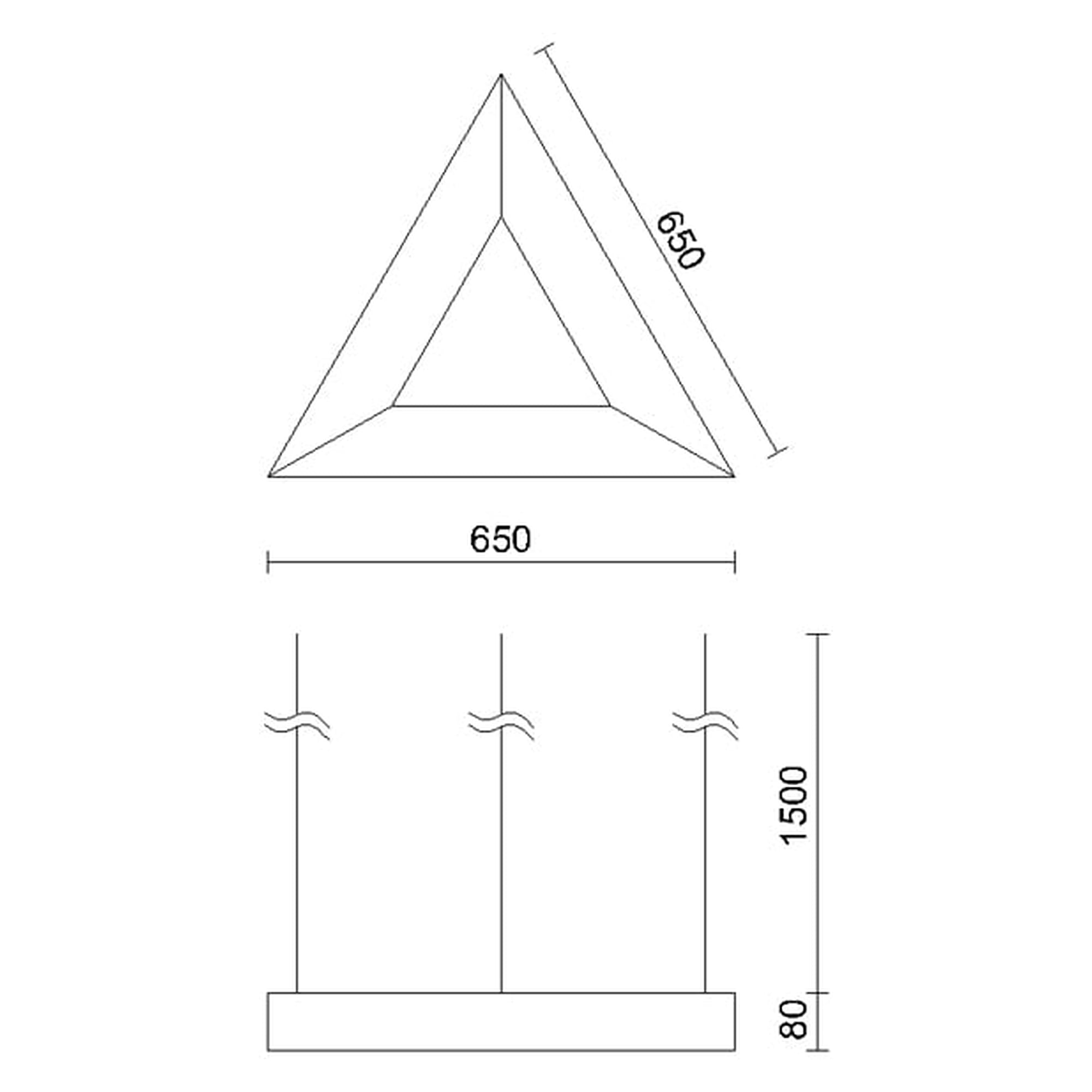Glamox TRIANGLE-P650 Dekorationsleuchte, 3800 lm, 3000 K, DALI-dimmbar