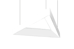 Glamox TGL571986. Dekorative Leuchten TRIANGLE-P650 WH 3500 DALI 830 PRE C1.5 OP