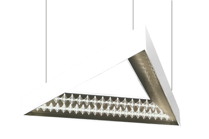 Glamox TGL574316. Dekorative Leuchten TRIANGLE-P650 WH 3800 HF 830 PRE C1.5 MP