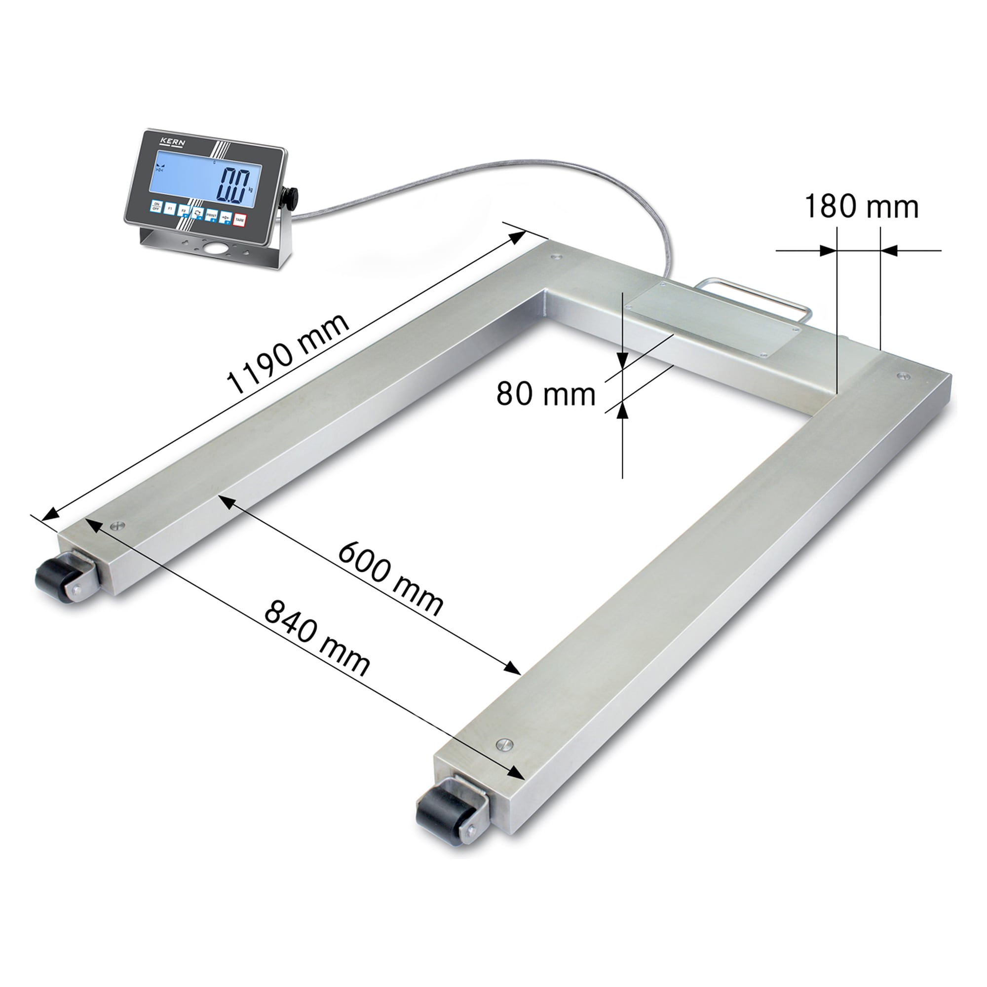 IoT-Line Palettenwaage 600 kg Ablesbarkeit 0