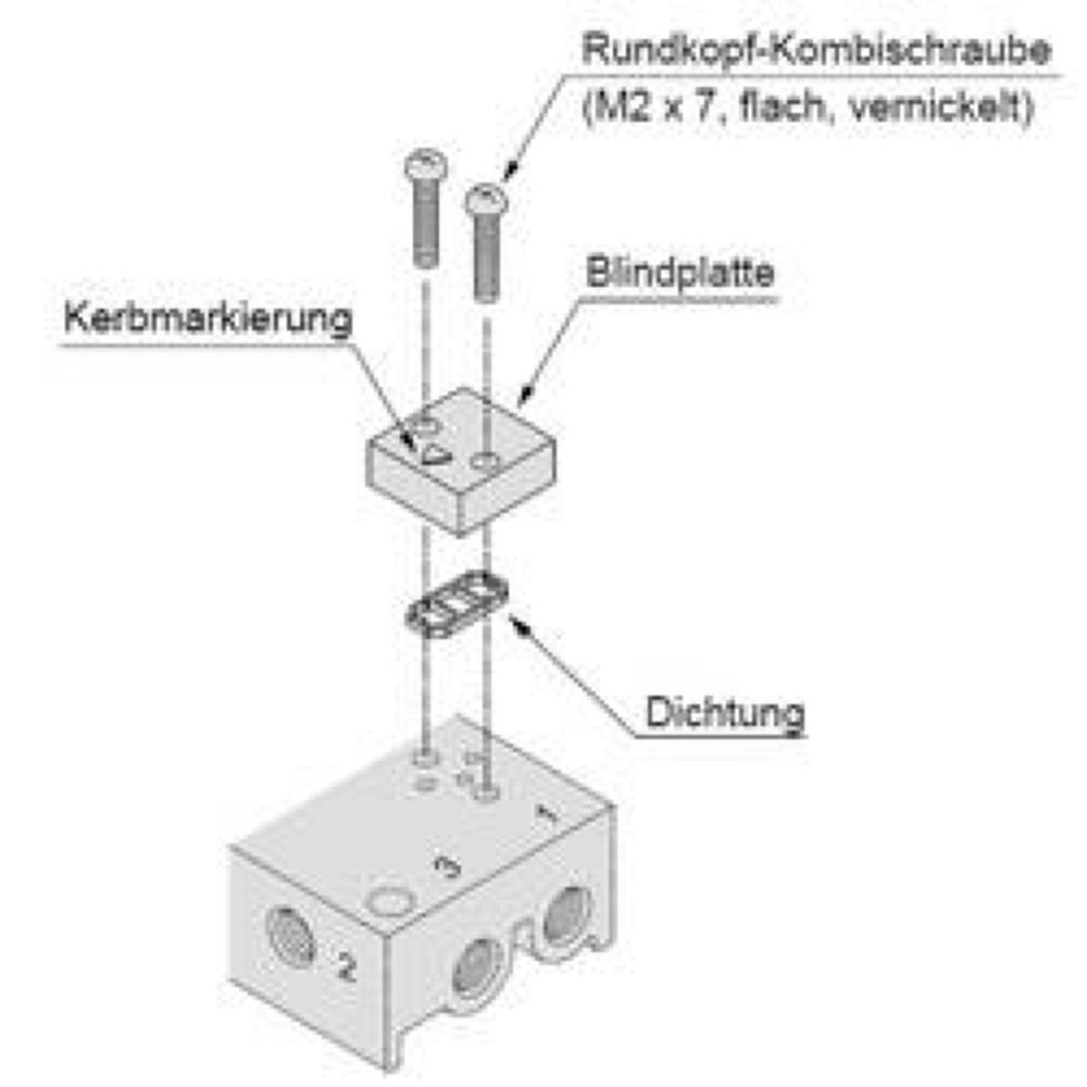 SMC V100-77-1A. Abdeckplatte
