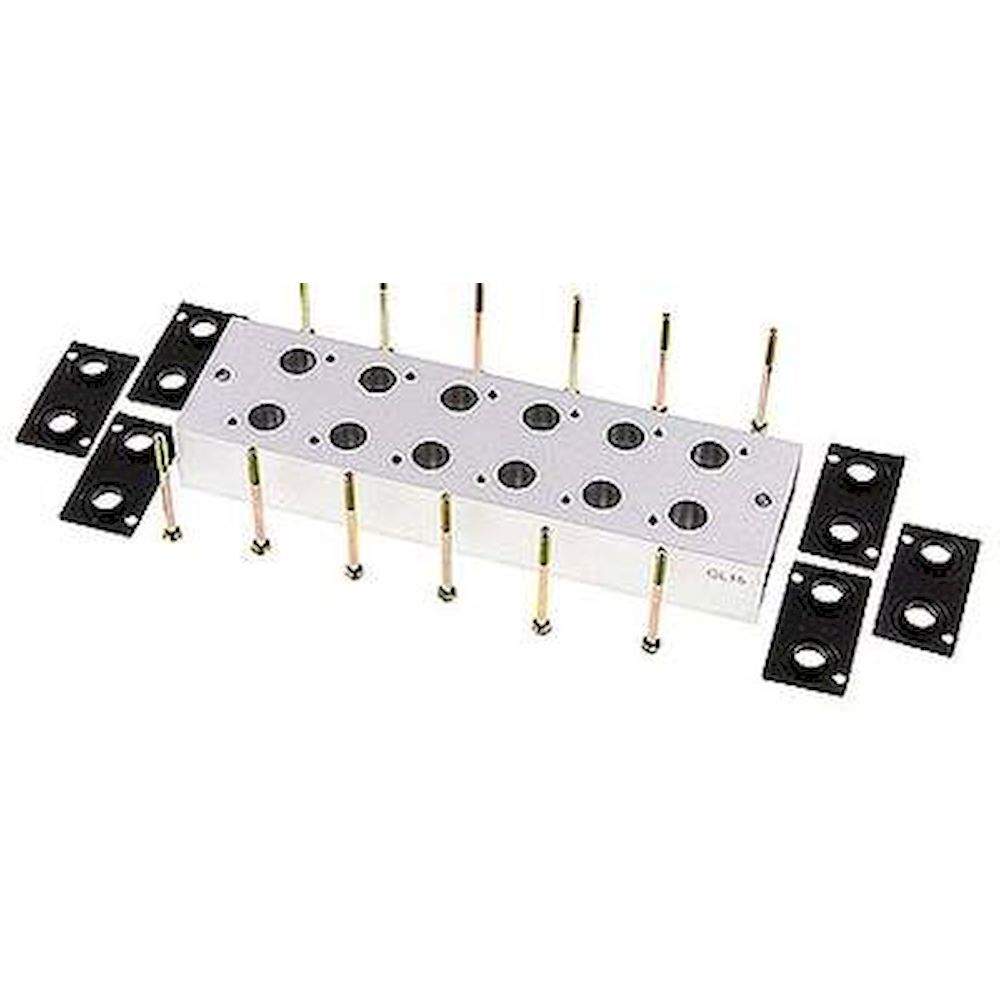 E.MC V 32-6. Mehrfachanschlussplatte (6-fach) für 3/2-Wege Ventile