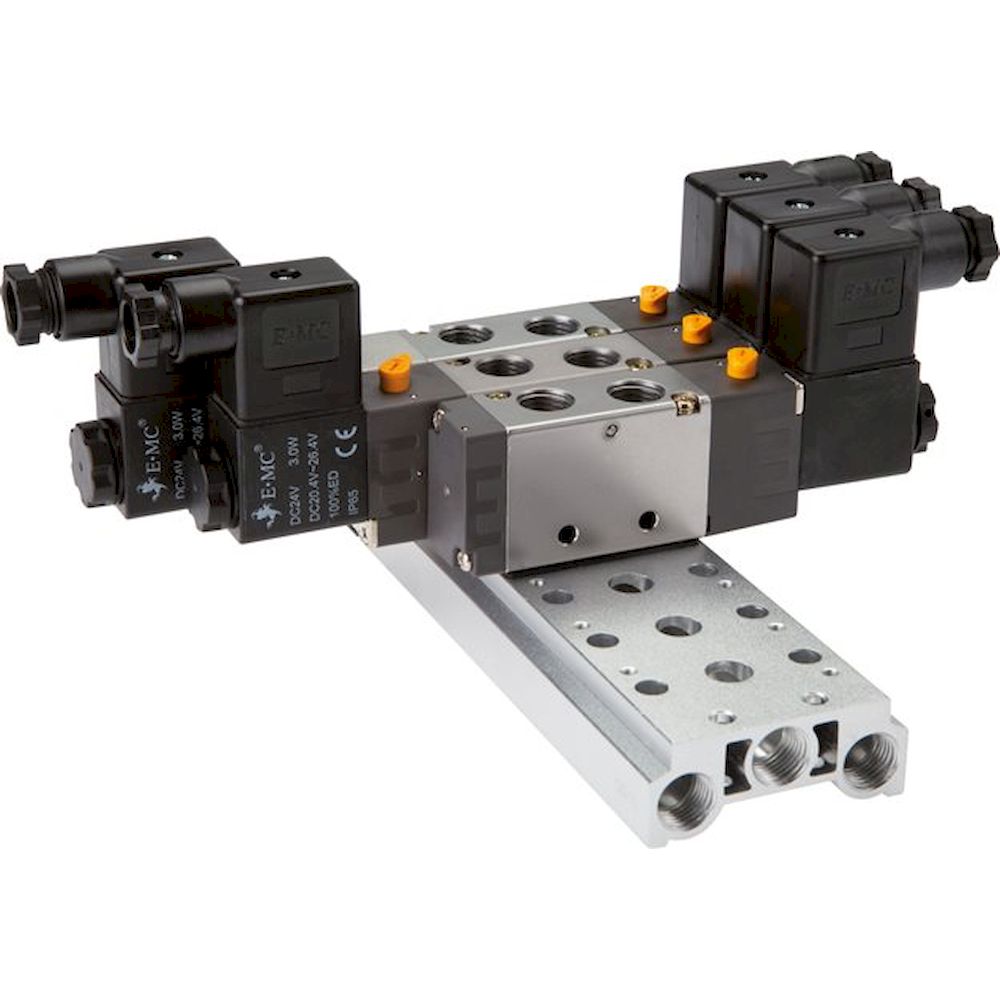 E.MC V 54-14. Mehrfachanschlussplatte (14-fach) für 5/2-Wege & 5/3-Wege Ventile