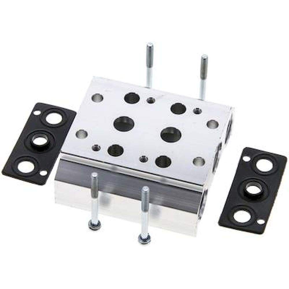 E.MC V 51-2. Mehrfachanschlussplatte (2-fach) für 5/2-Wege & 5/3-Wege Ventile