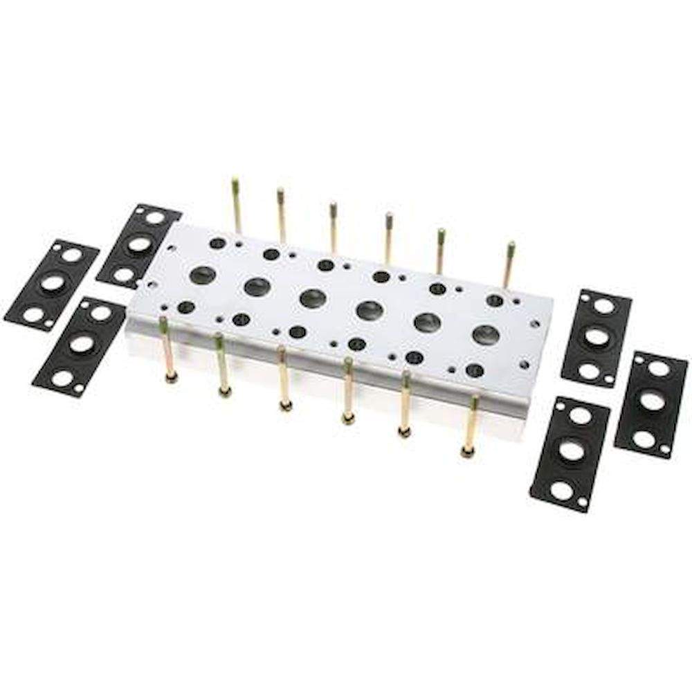 E.MC V 53-6. Mehrfachanschlussplatte (6-fach) für 5/2-Wege & 5/3-Wege Ventile