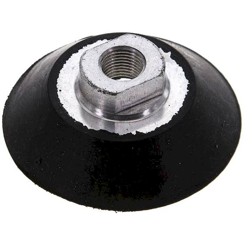 VS 50 FK CR. Flat suction cups, 50x4mm, G 1/8", CR (55A), black