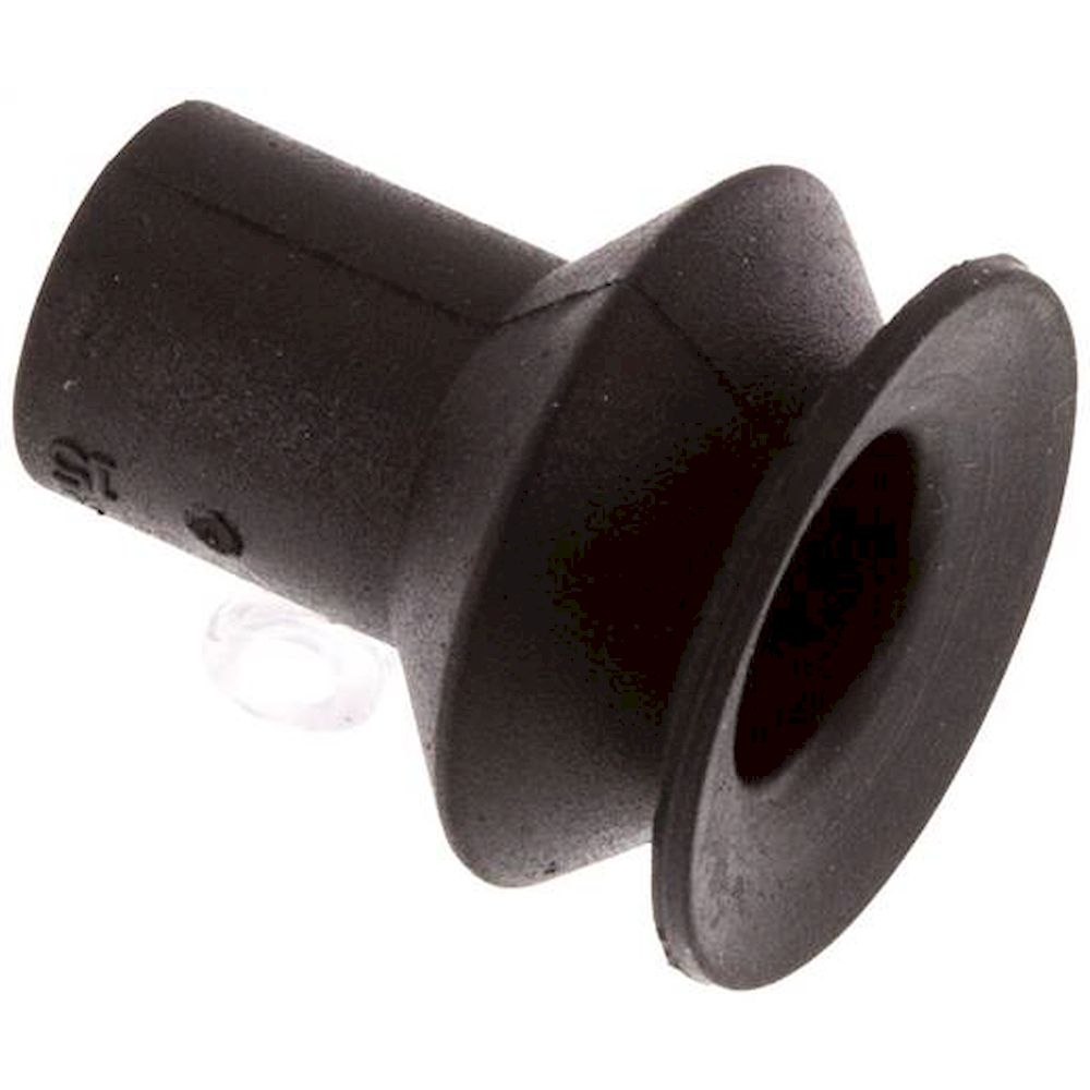VSP 16 B1 CR. Bellows suction pad, 1,5-way, P-series, 16x7mm, CR (60A), black