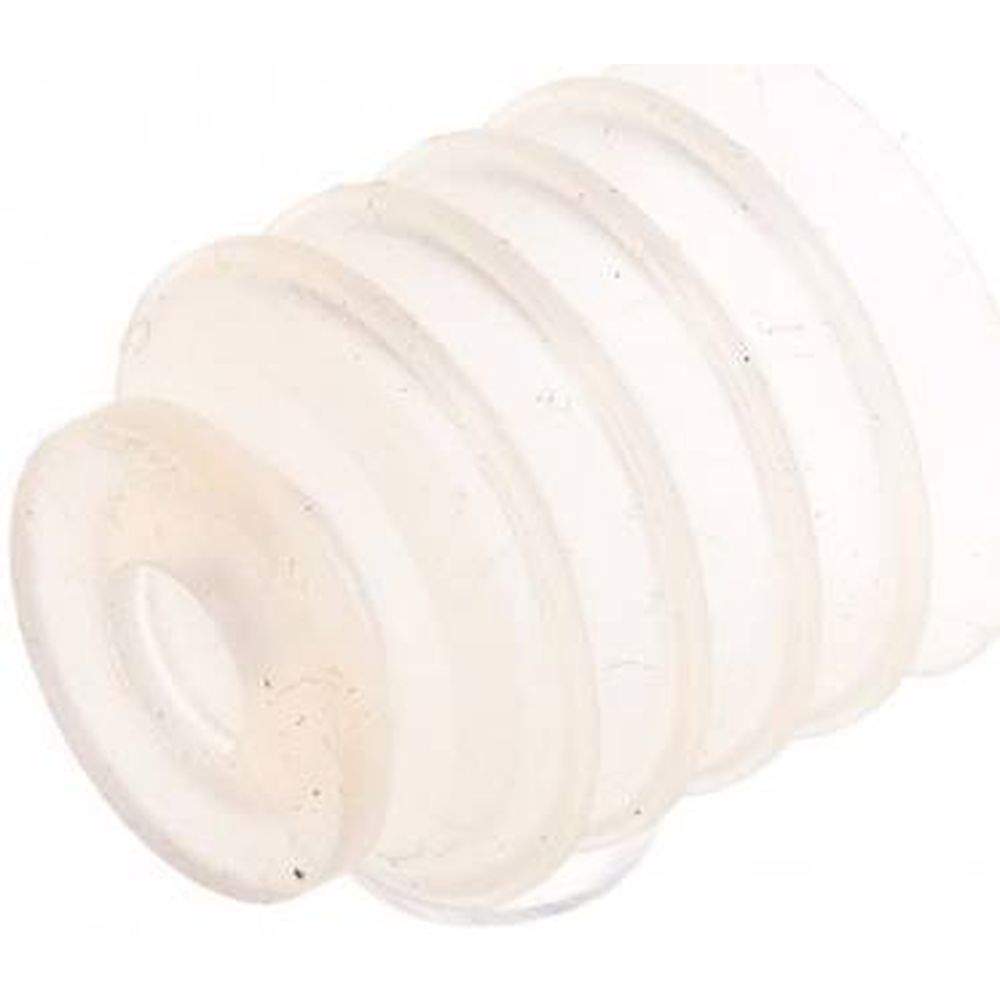 VSP 20 B4 SI. Bellows suction pad, 4,5-way, P-series, 20x16mm, Silicone (50A), transparent