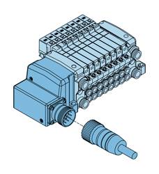 SMC GAXT100-MC26-015. Rundstecker mit Kabel