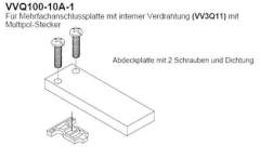 SMC VVQ1000-R-1-C6. VVQ1000-R-1-C6, Individual EXH Spacer, Base Mounted