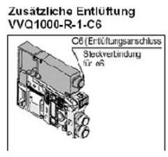 SMC VVQ1000-P-1-C6. VVQ1000-P-1-C6, Individual SUP Spacer, Base Mounted