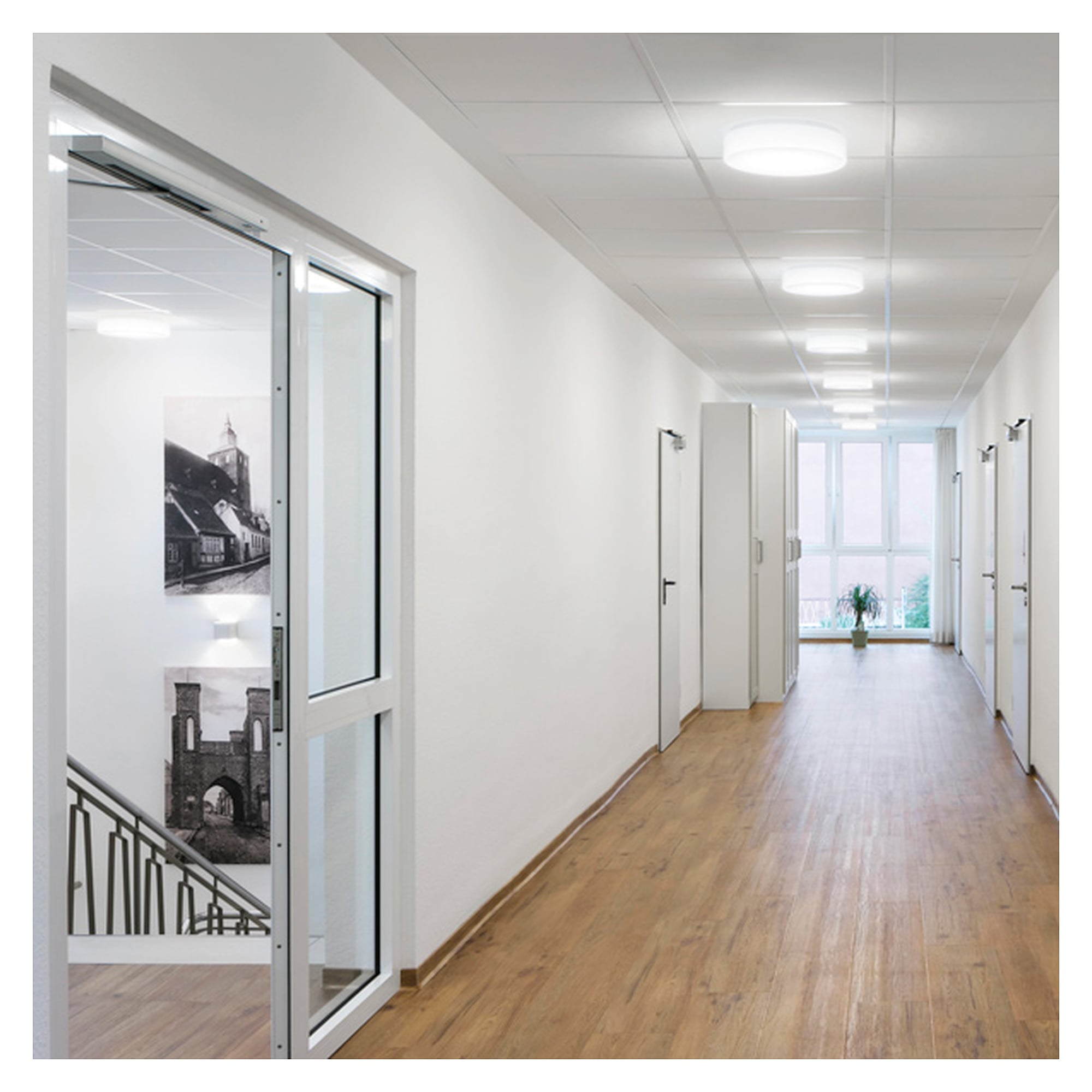 LED-Anbauleuchte OBLO.fit OBA 1000/830/D/WS, Ø 300 mm, 1200 lm, DALI