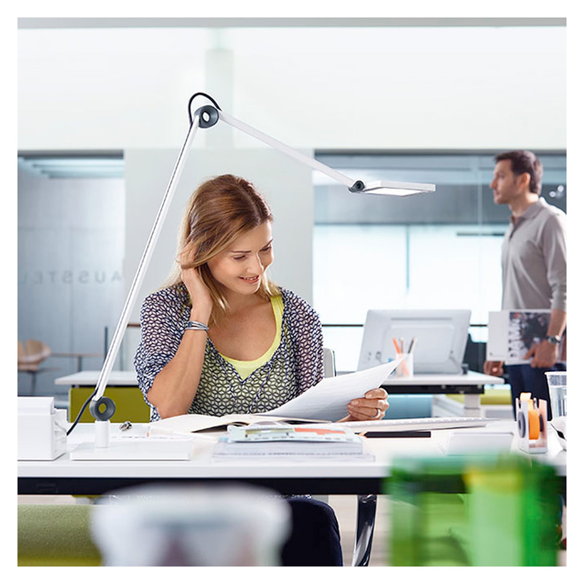 LED task luminaire PARA.MI Double Arm FTL 108 R, 600 lm, 4000 K, white