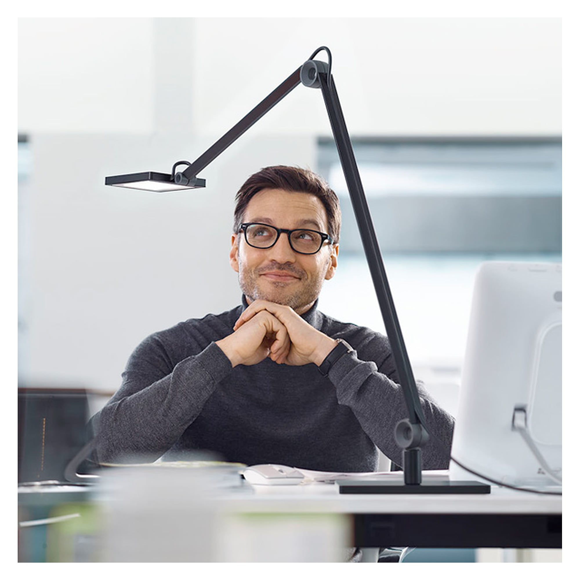 LED-Arbeitsplatzleuchte PARA.MI 2-Arm FTL 108 R, 600 lm, 4000 K, schwarz