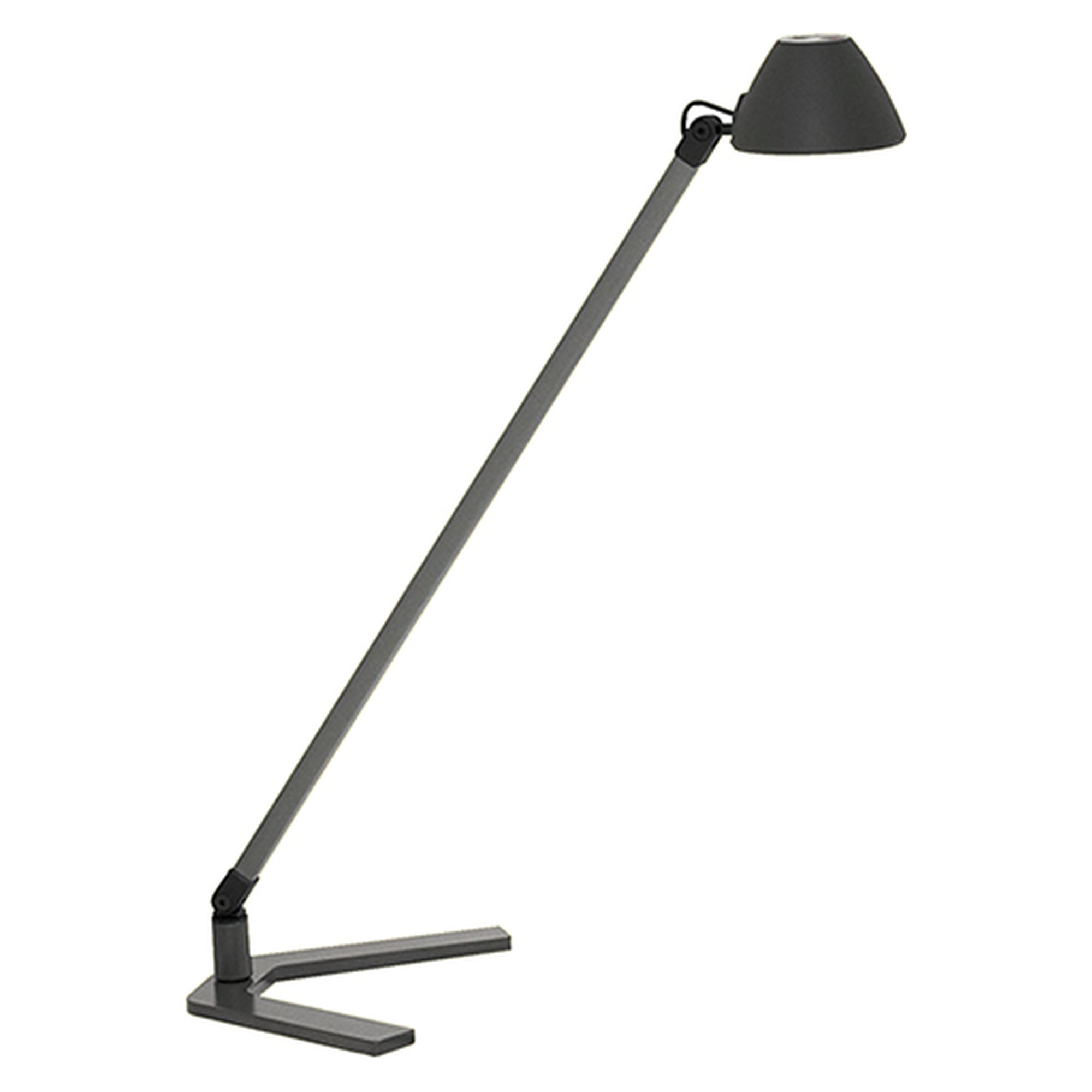 LED task luminaire LUCIO LUM 500/840/D, 300 lm, 4000 K, table base, umbra grey - Waldmann 113995000-00804142